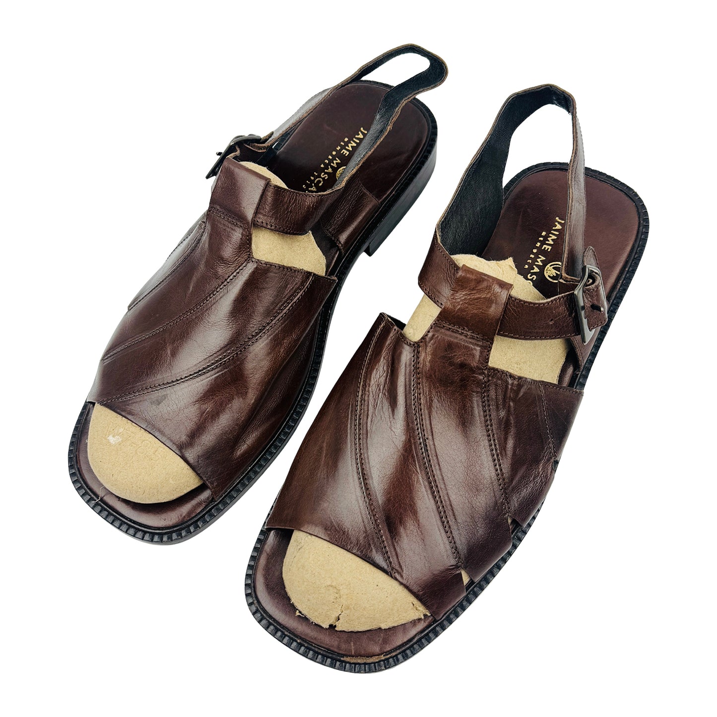 Jaime Mascaró Men's Brown Leather Sandals (Size 45)