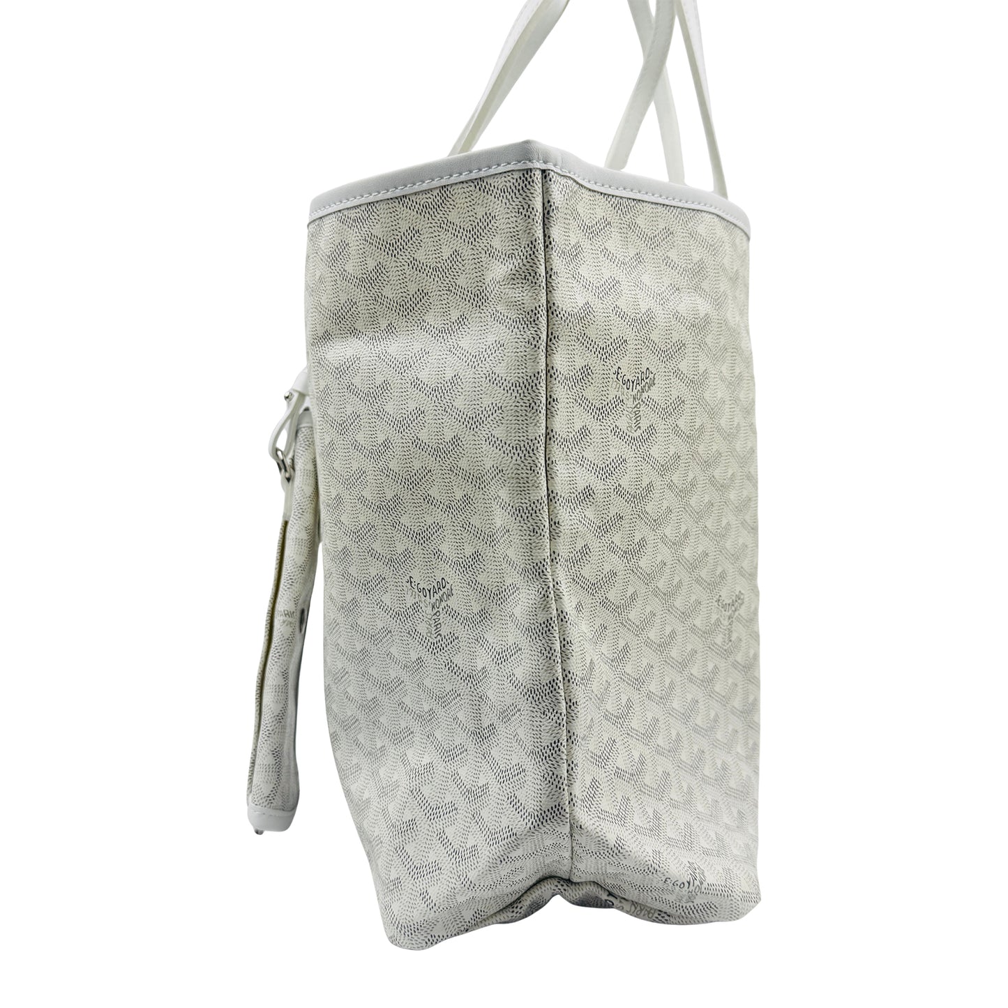 Goyard Saint Louis White Goyardine Canvas Tote Bag
