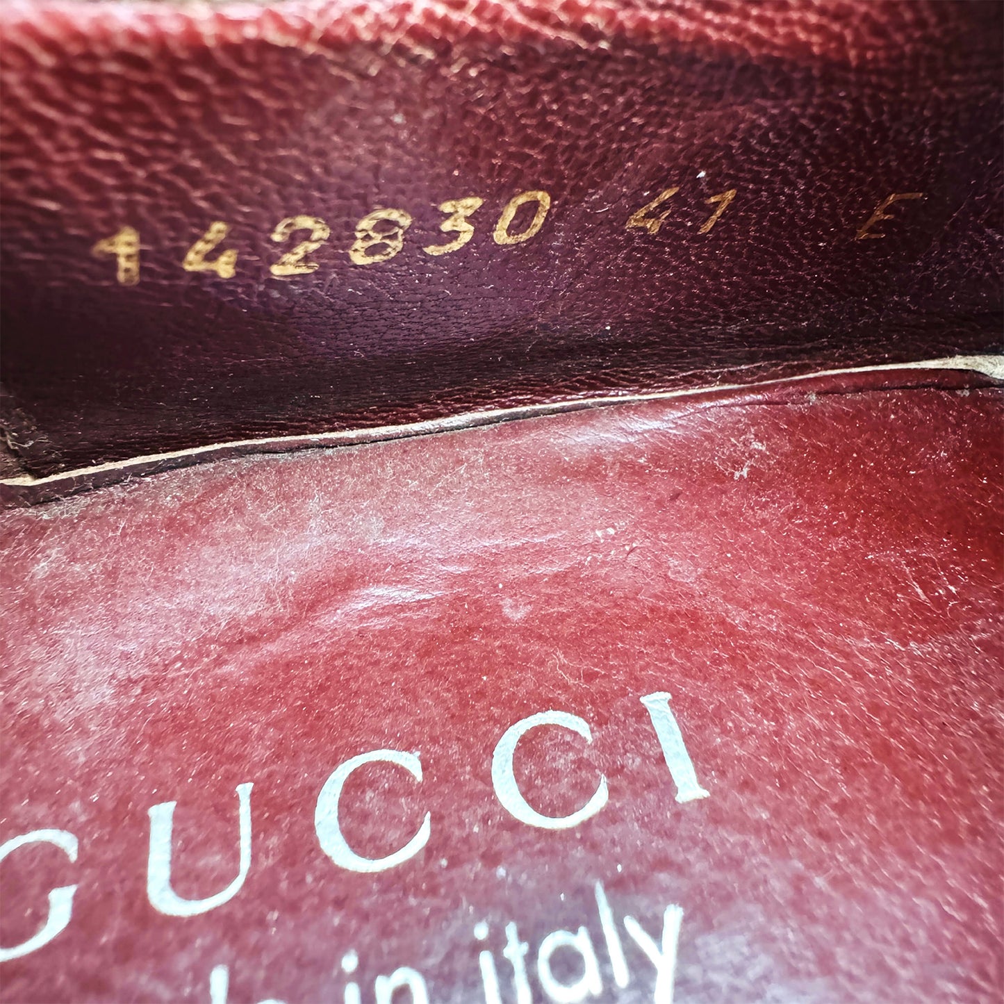 Gucci Burnished Brown Leather Italian Oxfords (Size 41.5)