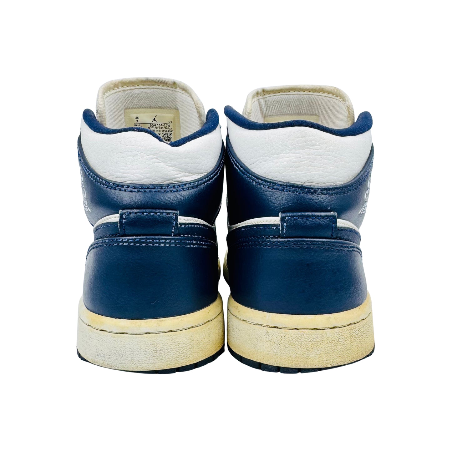 Nike Air Jordan 1 Mid 'Midnight Navy' Sneakers (Size 40) - 554724-174