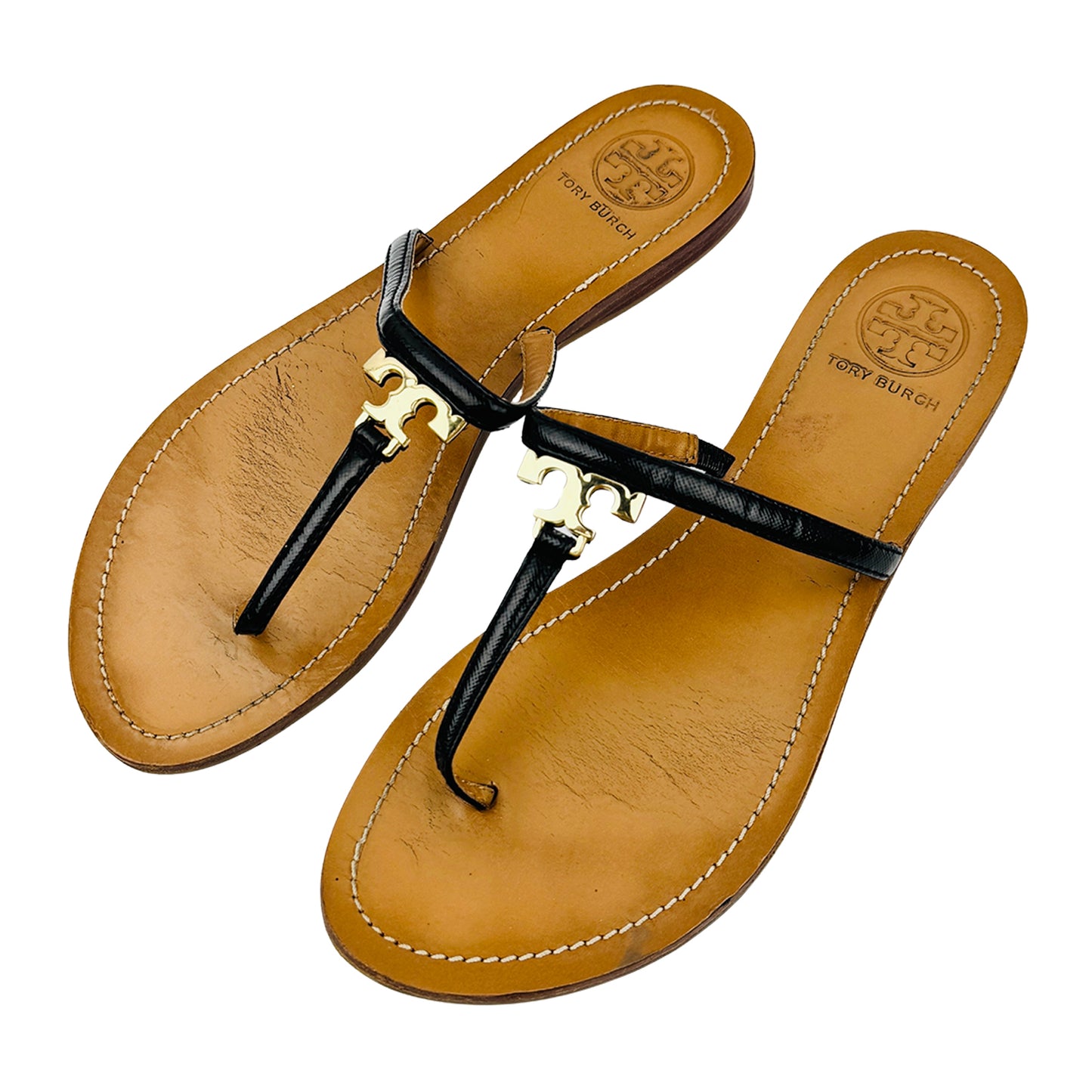 Tory Burch Beige Leather Slippers (Size 39.5)