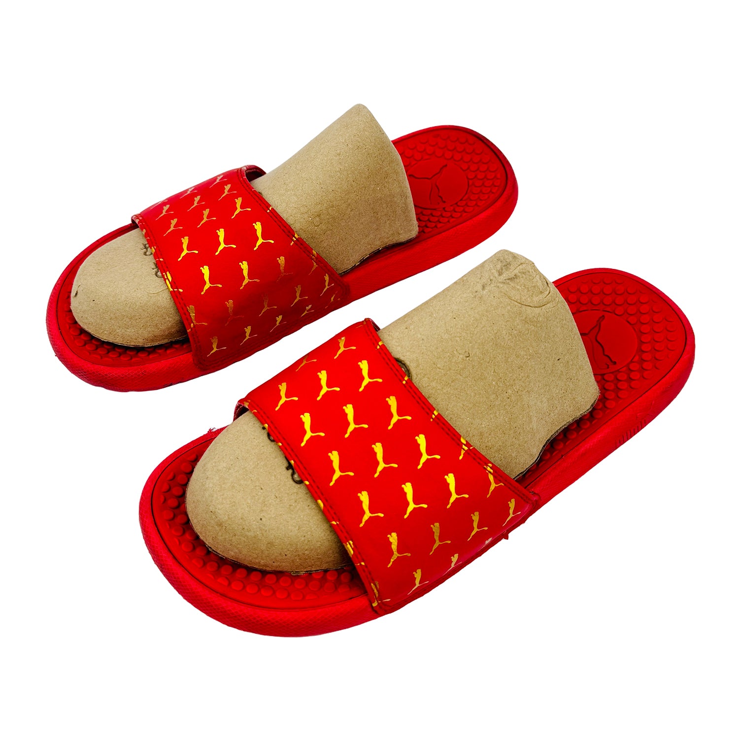 Left Side image of Puma Cool Cat Red Slippers (Size 42)