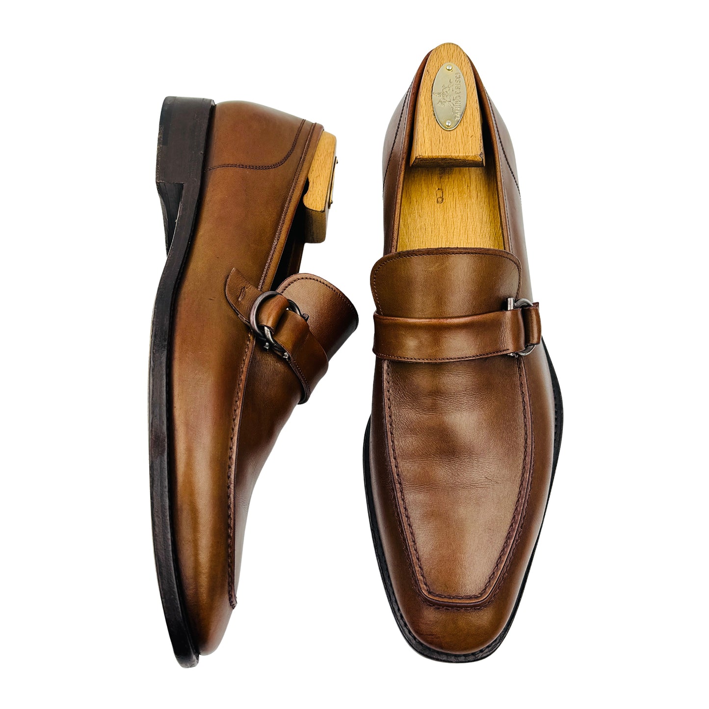 Salvatore Ferragamo Brown Buckle Loafers (Size 43.5)
