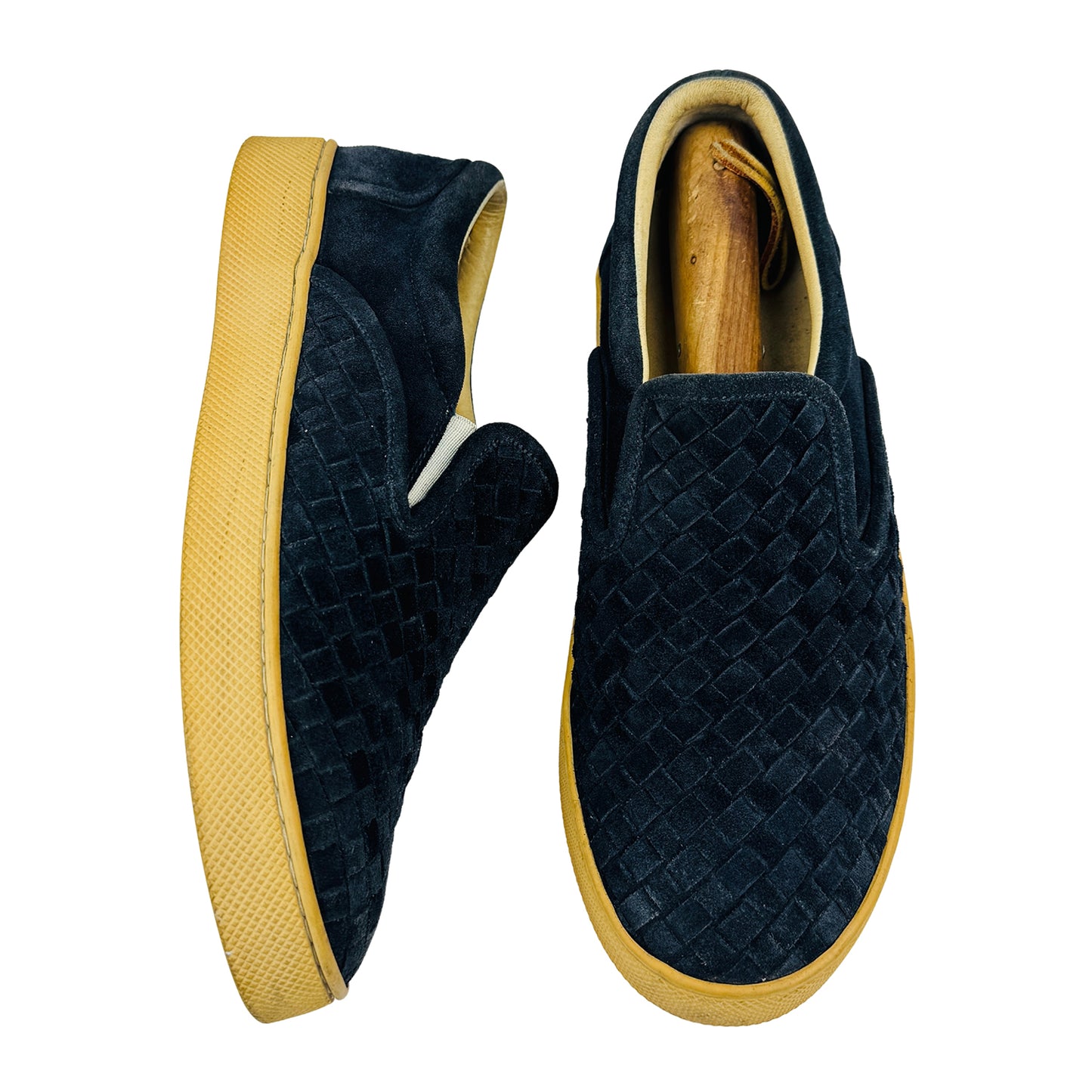 Bottega Veneta Navy Blue Suede Shoes (Size 41/41.5)