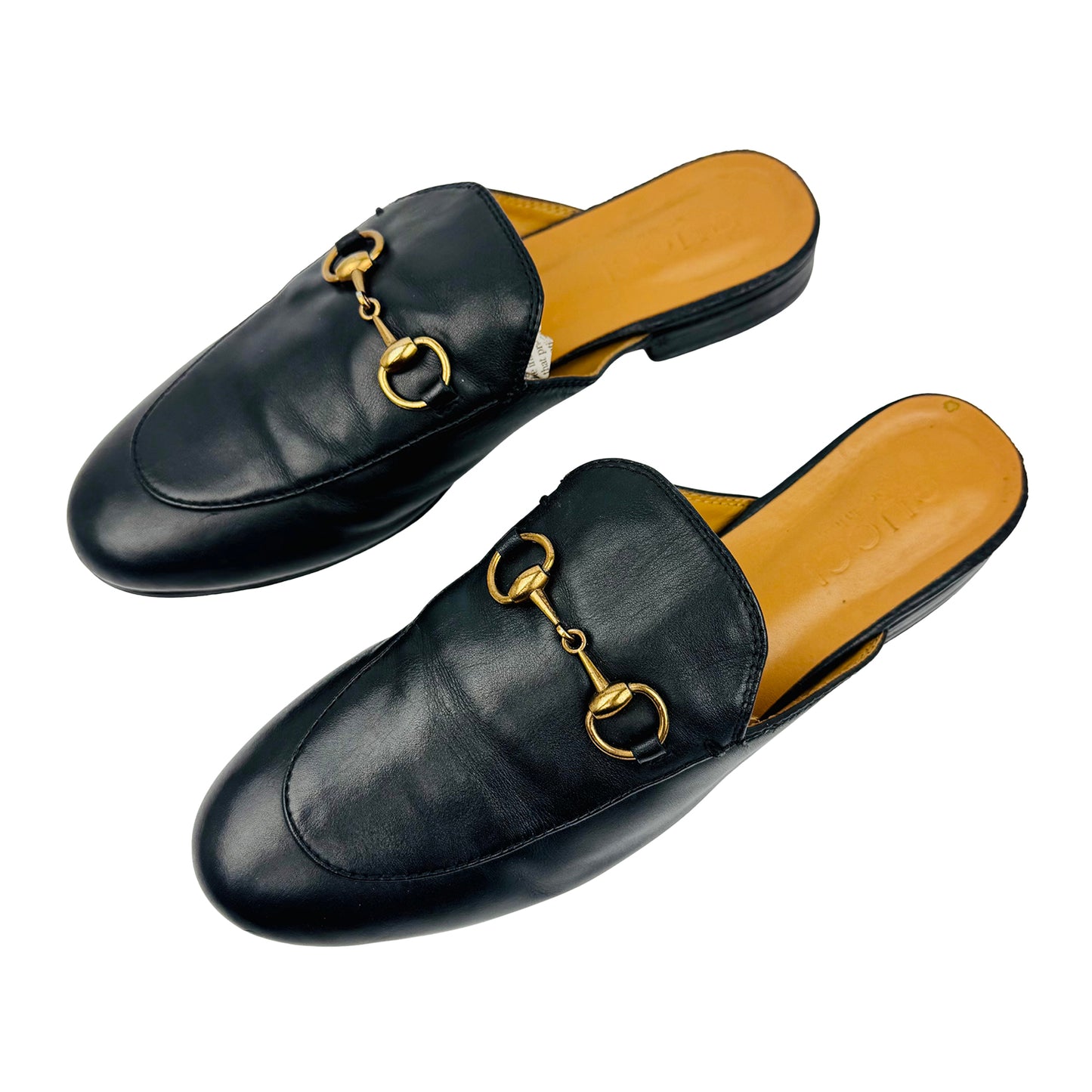 Gucci Princetown Black Leather Mules (Size 37/37.5)