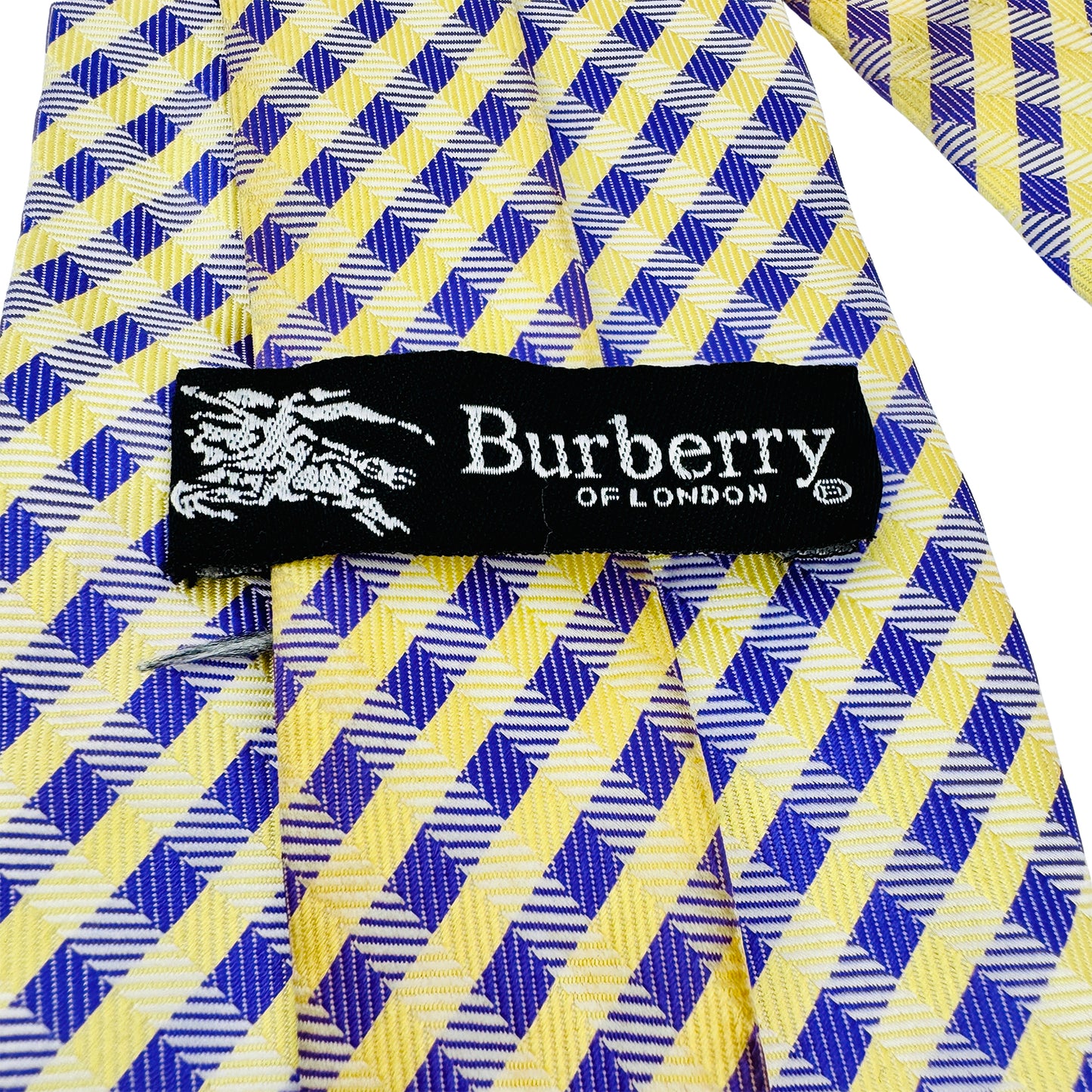 Burberry Yellow Purple 'Diagonal Plaid Pattern' Tie