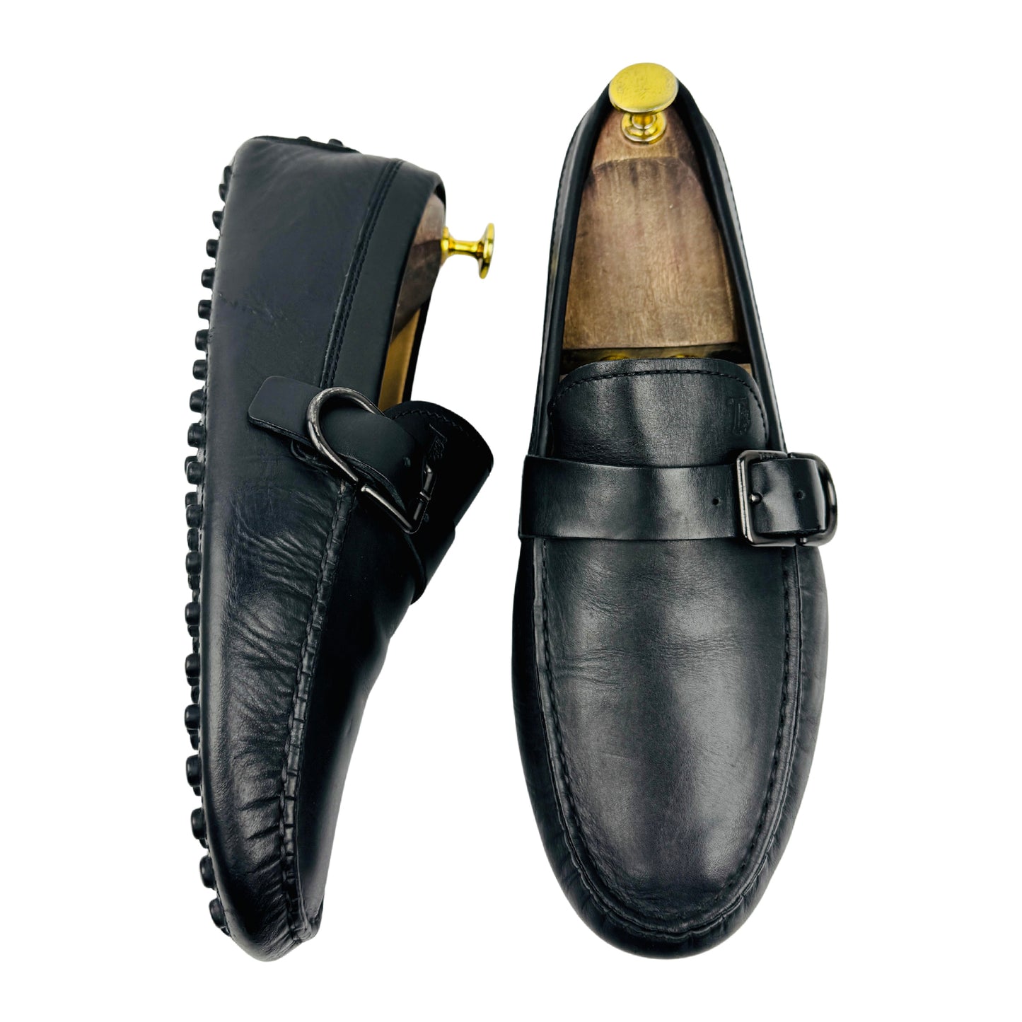 Tod’s Men's Black Leather Driving Loafers (Size 42)