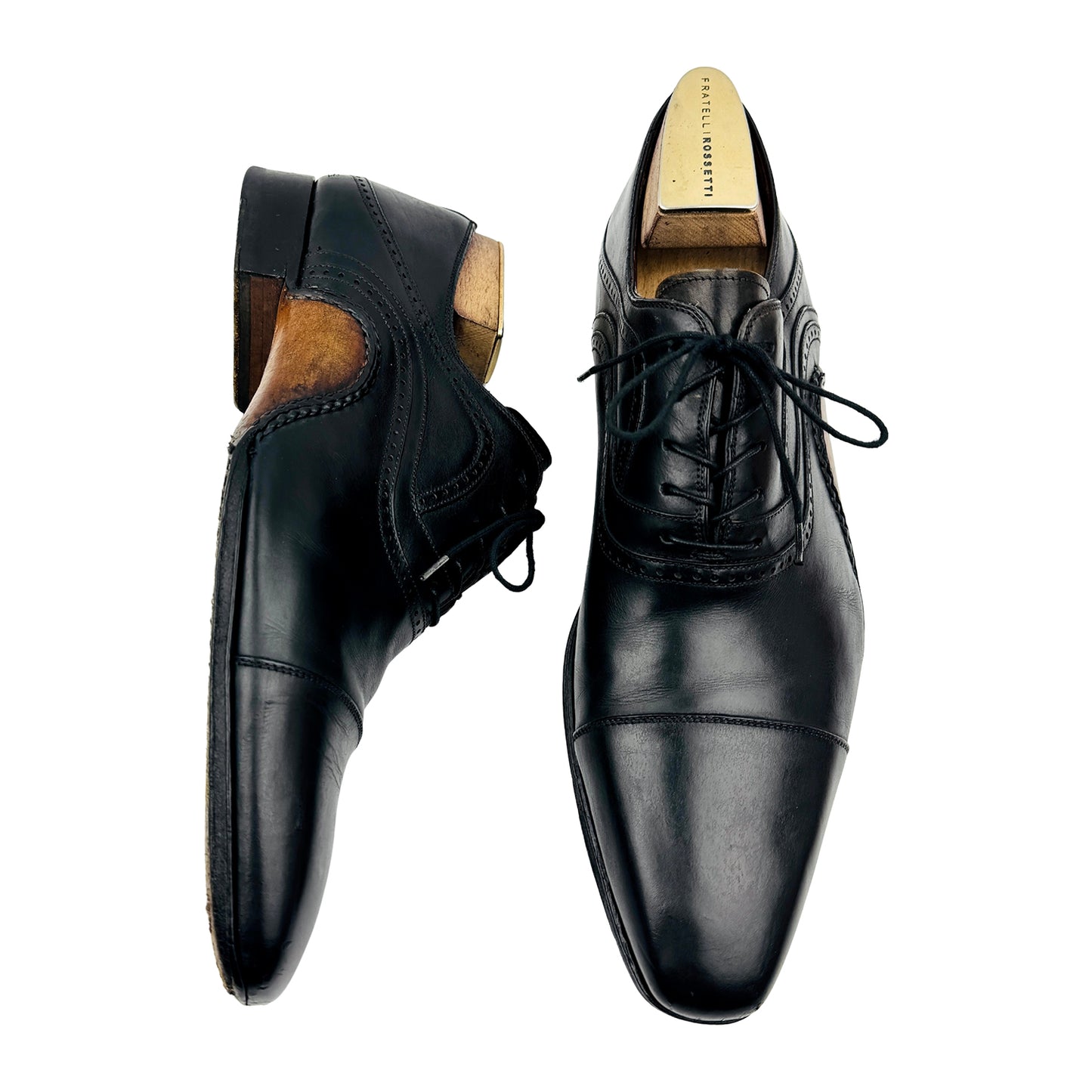 Magnanni Men's Black Leather Oxford Shoes (Size 44.5)