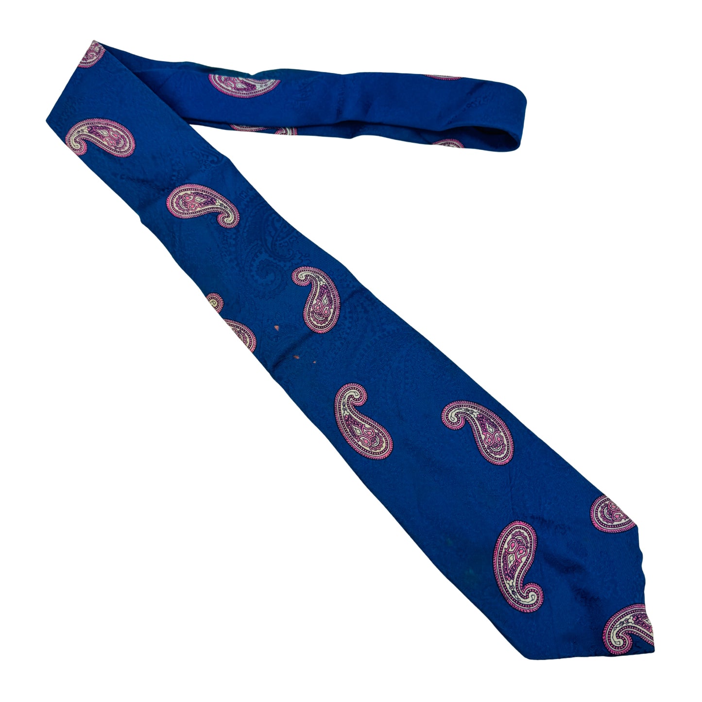 Yves Saint Laurent Royal Blue 'Paisley Pattern' Tie (Size Regular)