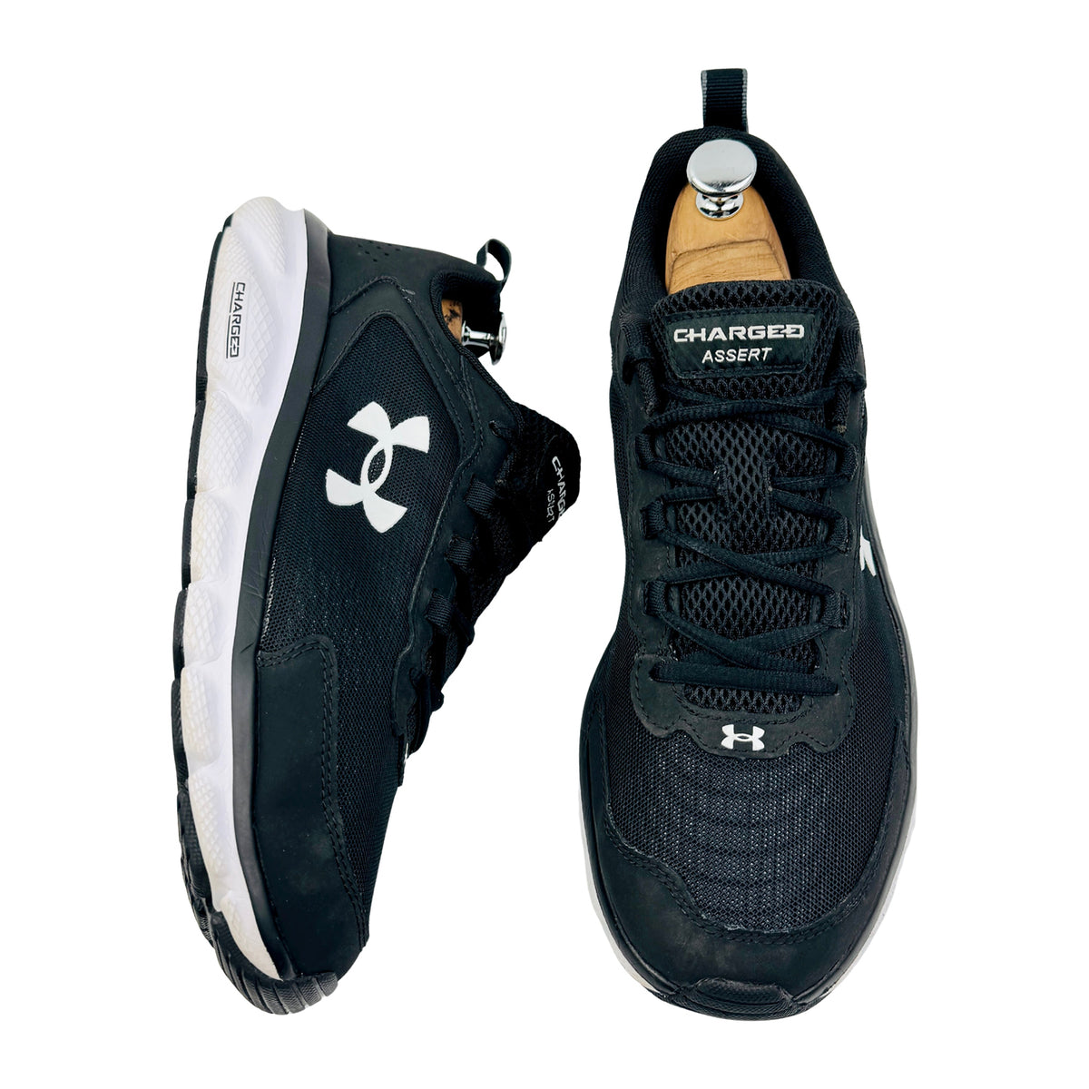 Under Armour Charged Assert 9 'Black White' Shoes (Size 44) - 3024590-001