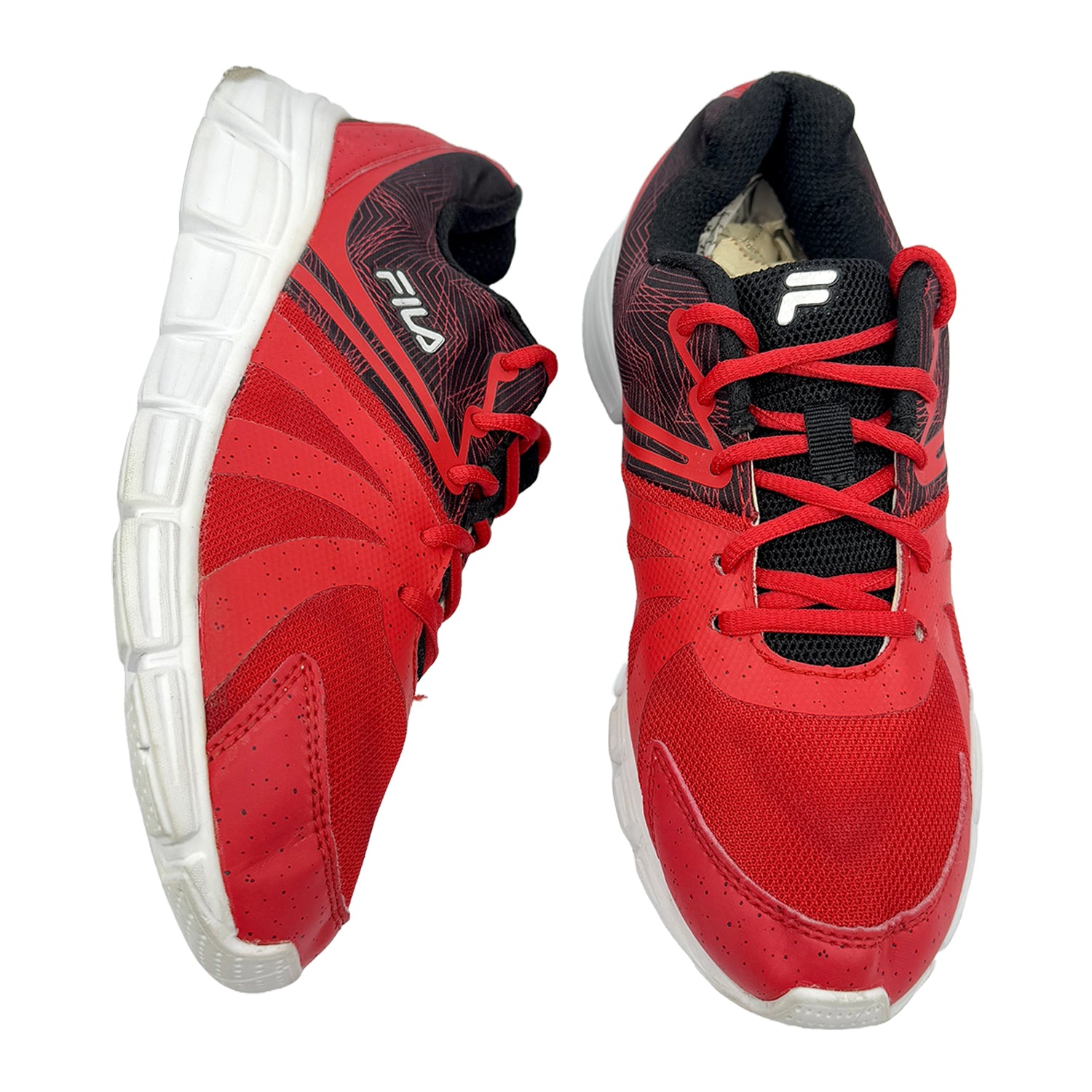 One Front One Cross image of Fila Speedstride Red Shoes (Size 37.5) - 010DA0718