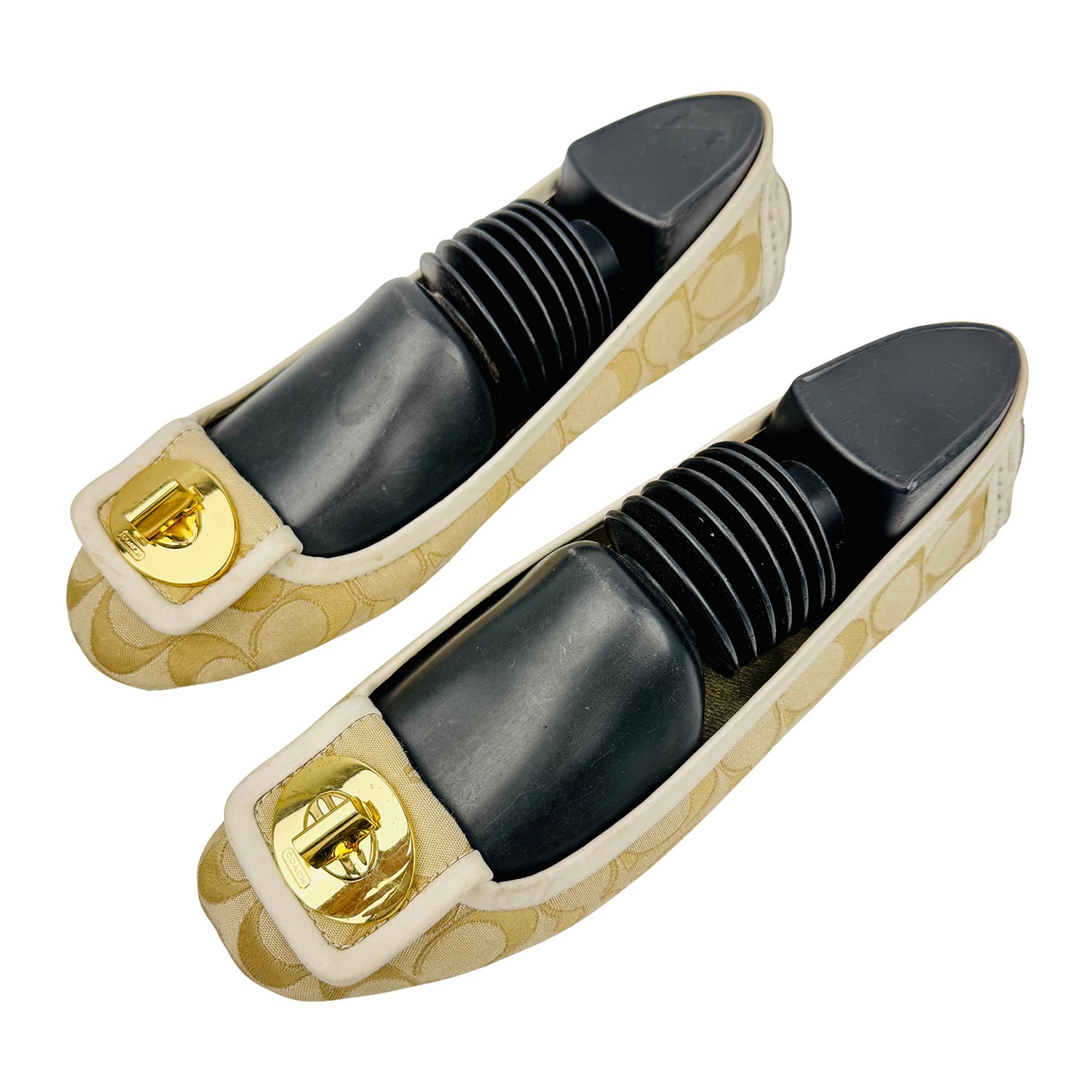 Coach Women's Signature Monogram Canvas Ballet Flats (Size 40)