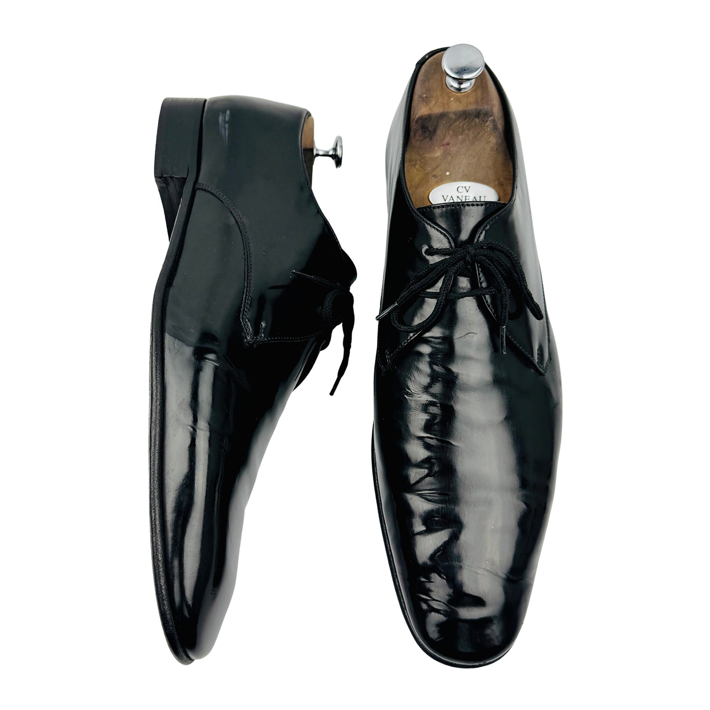 Salvatore Ferragamo Black Derby Shoes (Size 45/45.5)
