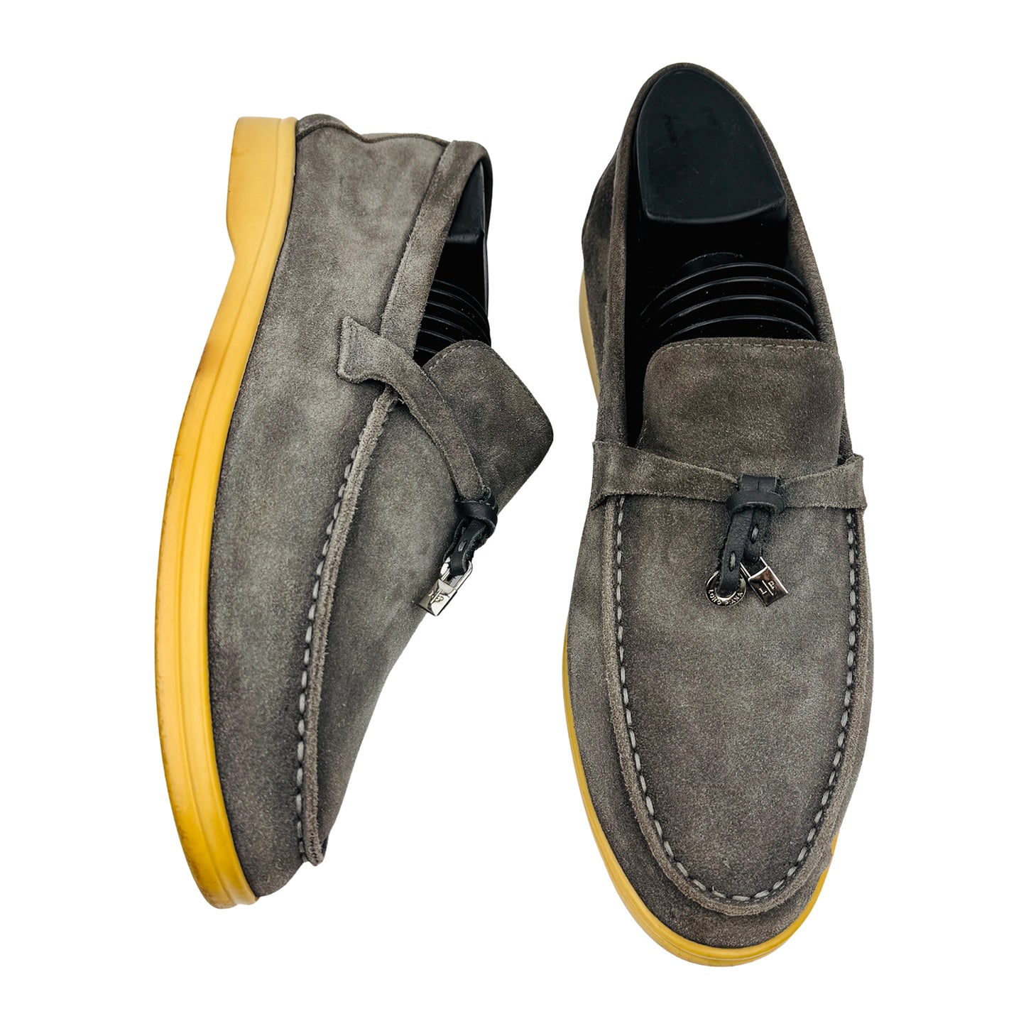 Loro Piana Summer Walk Grey Loafers (Size 41/41.5) - 43182