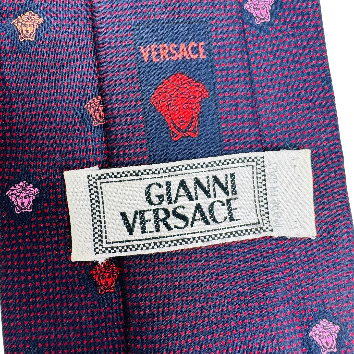 Gianni Versace Purple 'Micro-Dot Pattern' Tie (Size Regular)