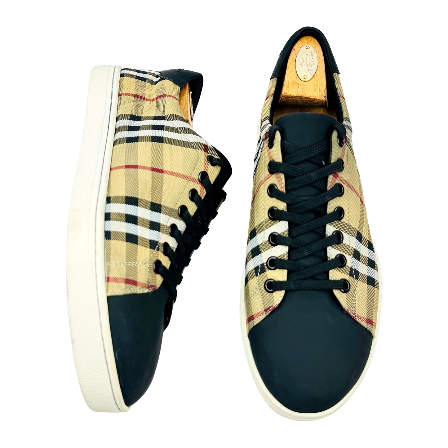Burberry Men's Nova Check Pattern Sneakers (Size 43)