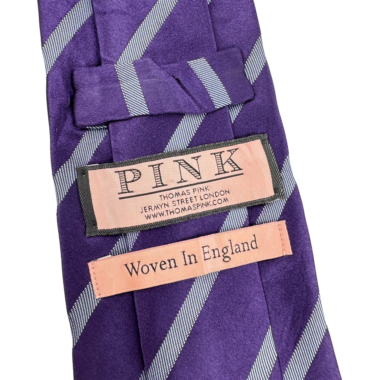 Thomas Pink Purple 'Diagonal Stripes' Tie (Size Regular)