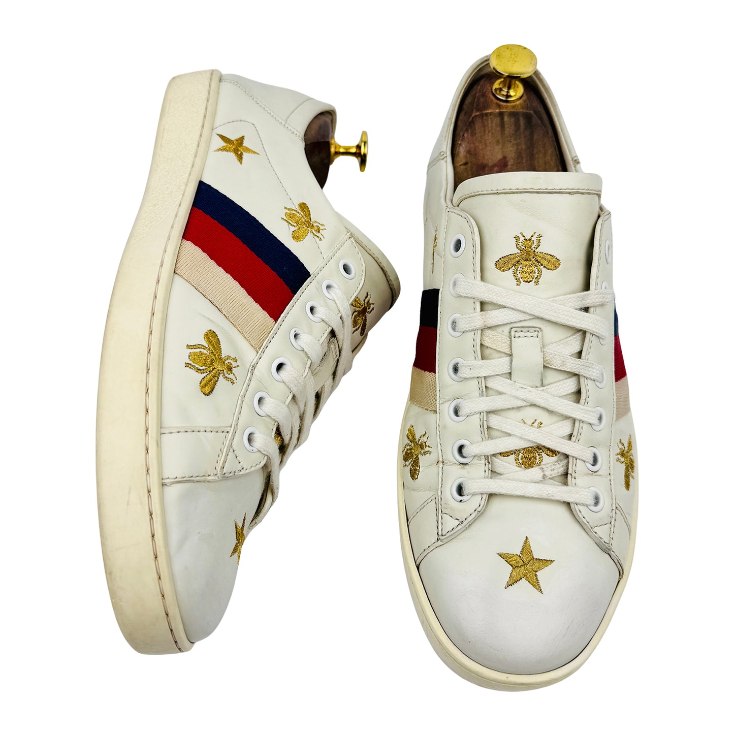 Gucci Ace Embroidered 'Bees & Stars' Sneakers (Size 42/42.5) - 498205