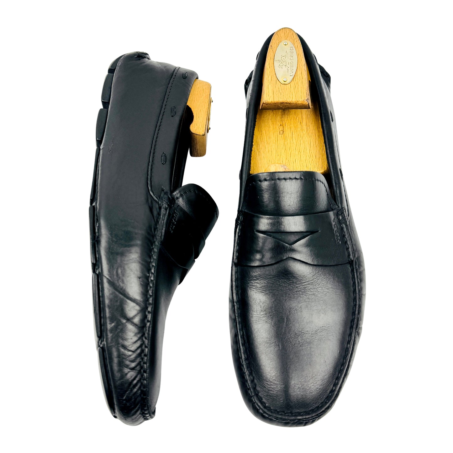 Prada Men's Black Driving Penny Loafers (Size 42/42.5)