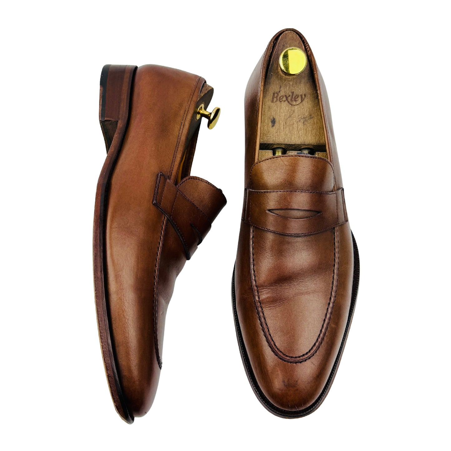 Jack Erwin Men's Luke Brown Penny Loafers (Size 44/44.5)