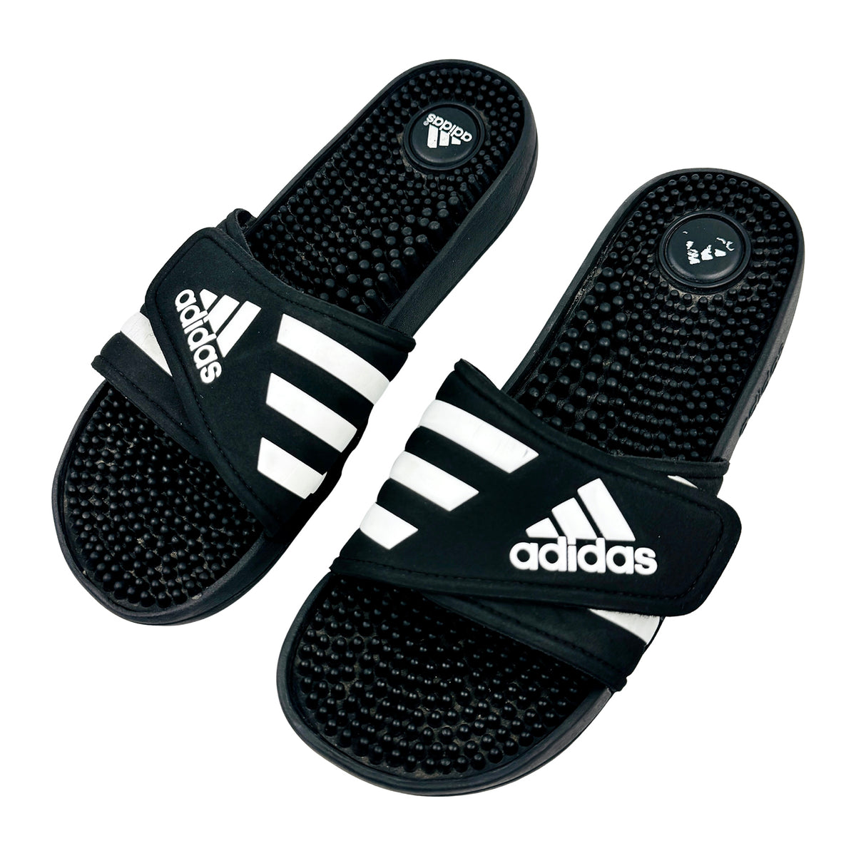 Adidas Adissage 'Core Black' Slides (Size 40.5) - 087609