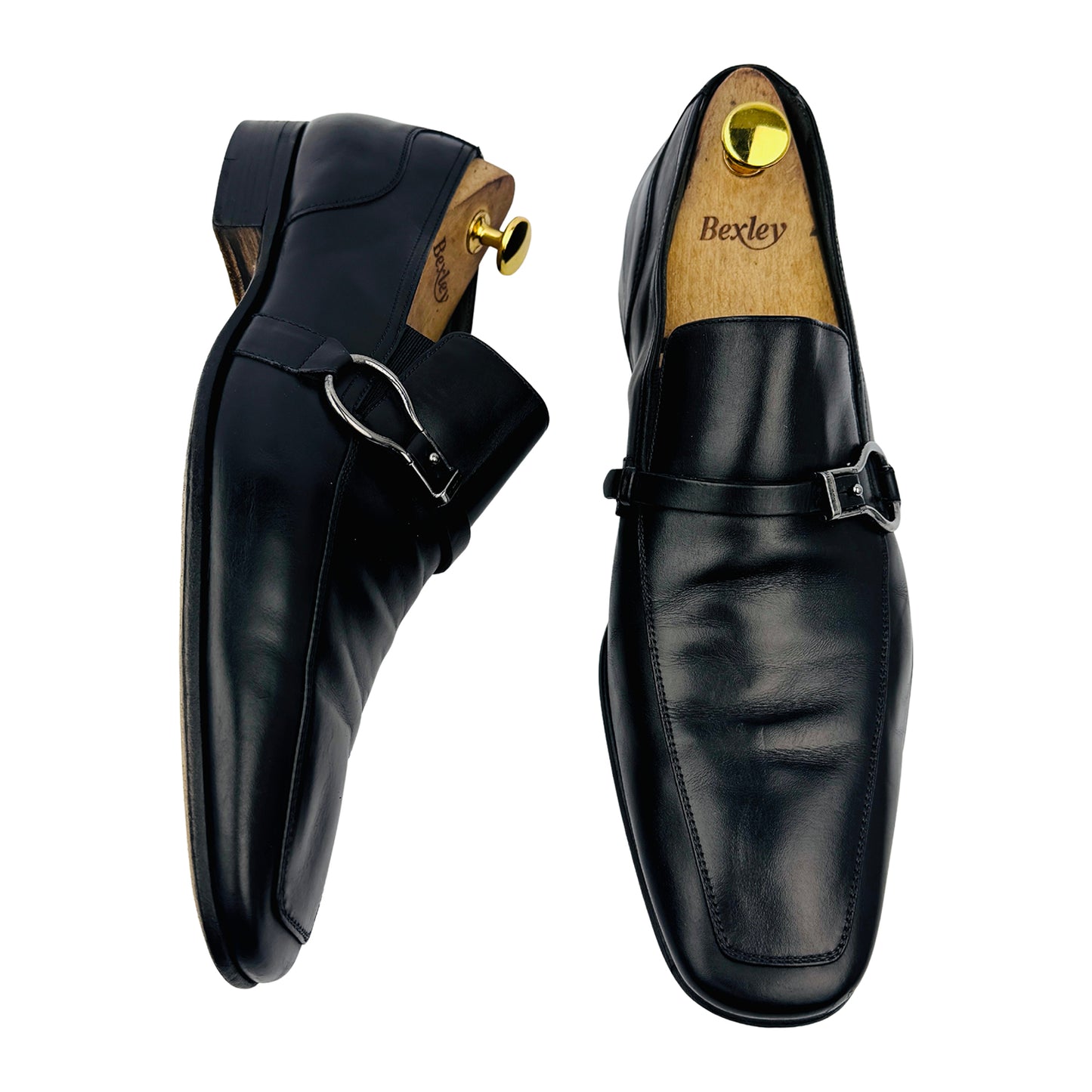 Moreschi Men's Black Leather Loafers (Size 43/43.5)