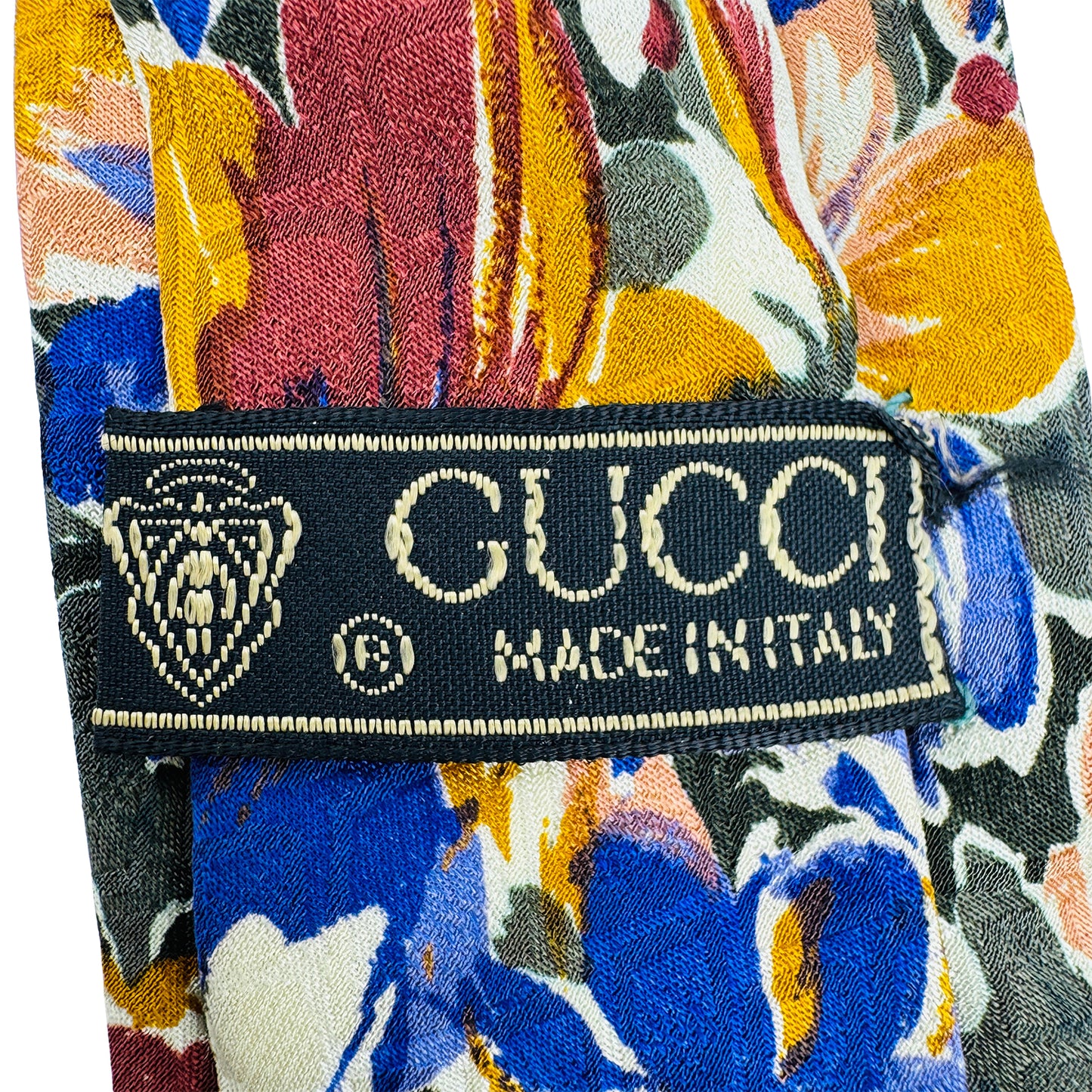 Gucci Multicolor 'Floral Pattern' Silk Tie (Size Regular)