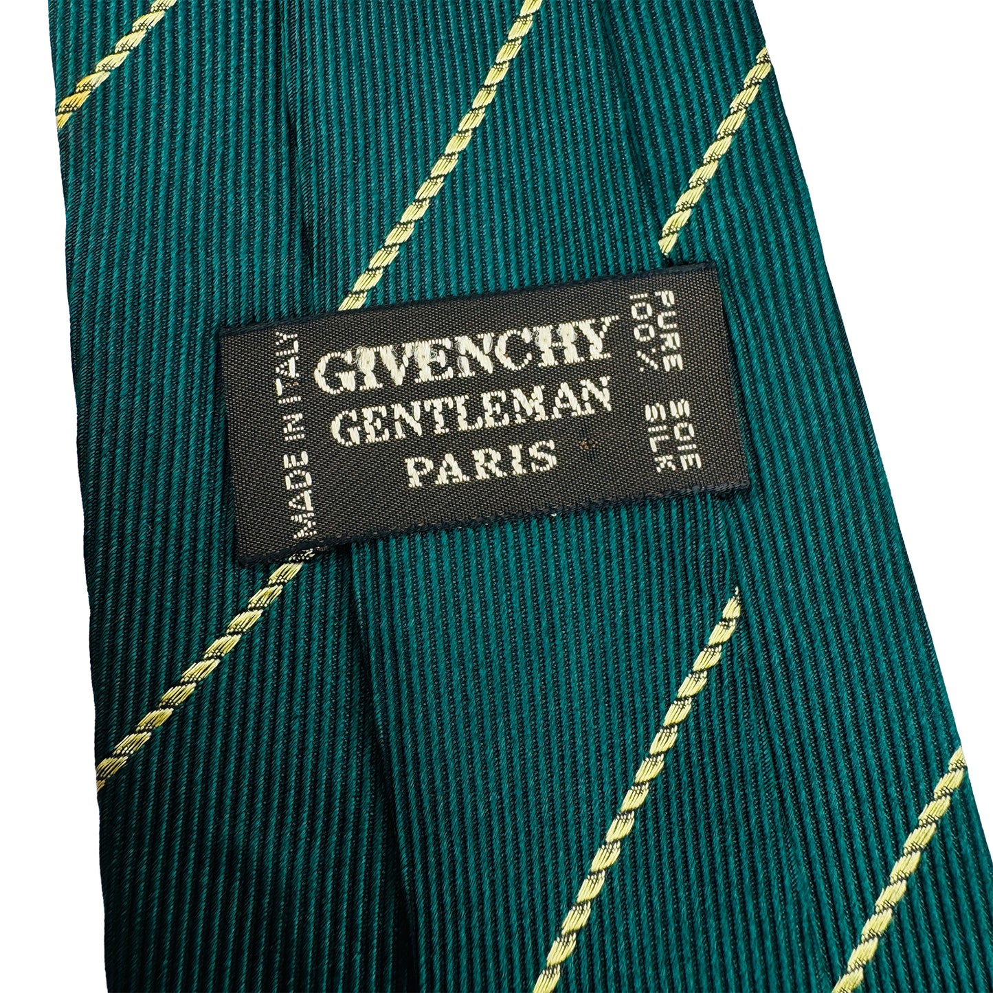 Givenchy Emerald Green 'Diagonal Stripes' Tie (Size Regular)