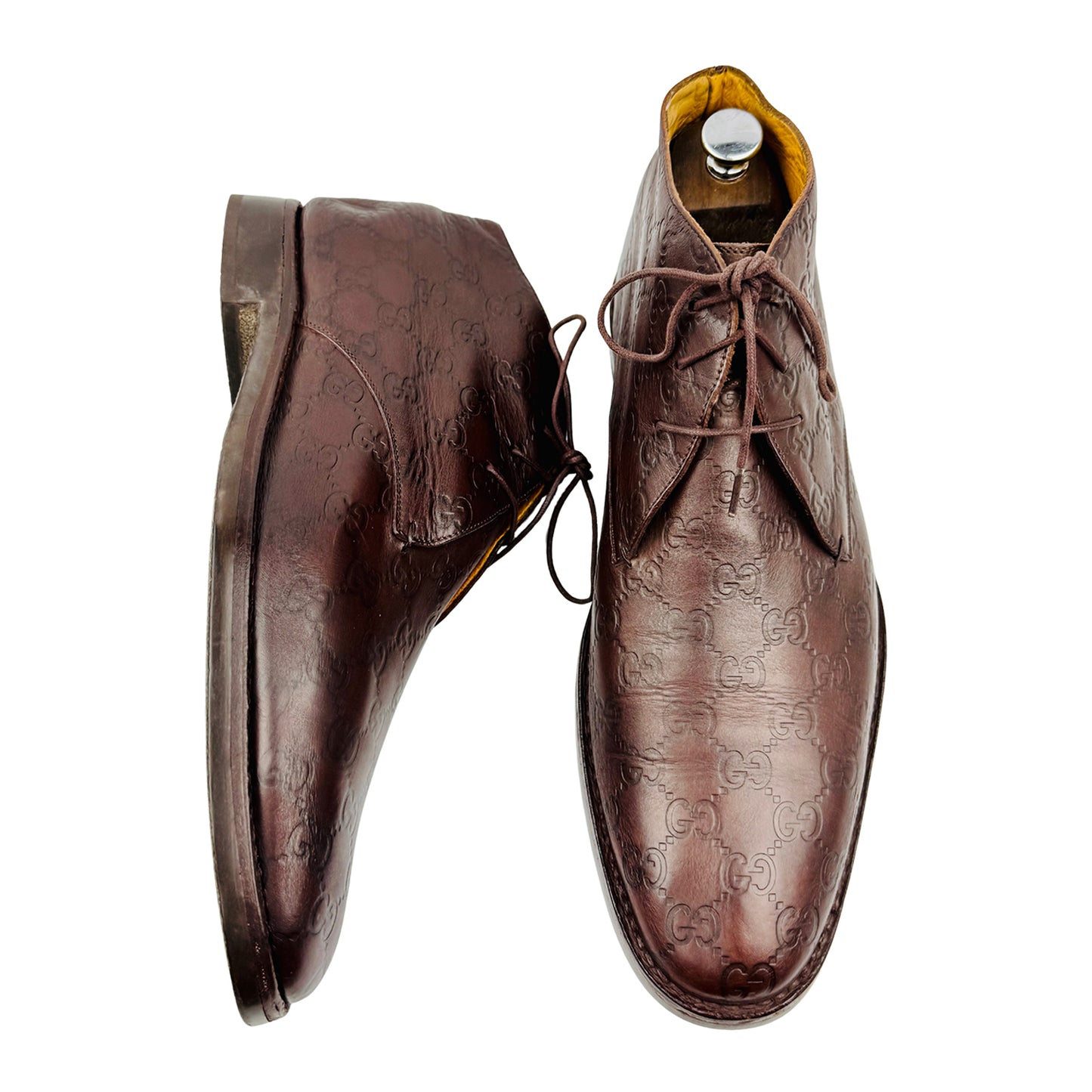 Gucci Guccissima Leather Chukka Boots (Size 44.5/45)