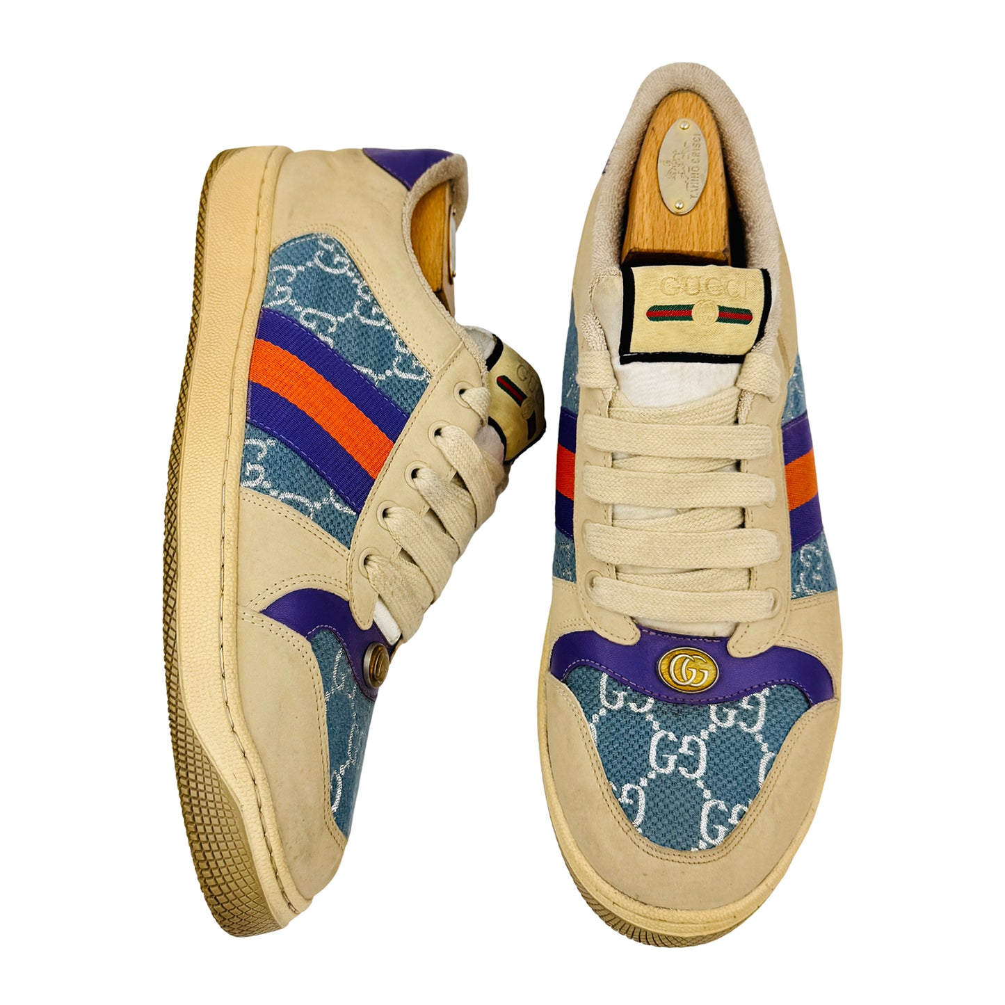 Gucci Screener Beige Sneakers (Size 42.5)