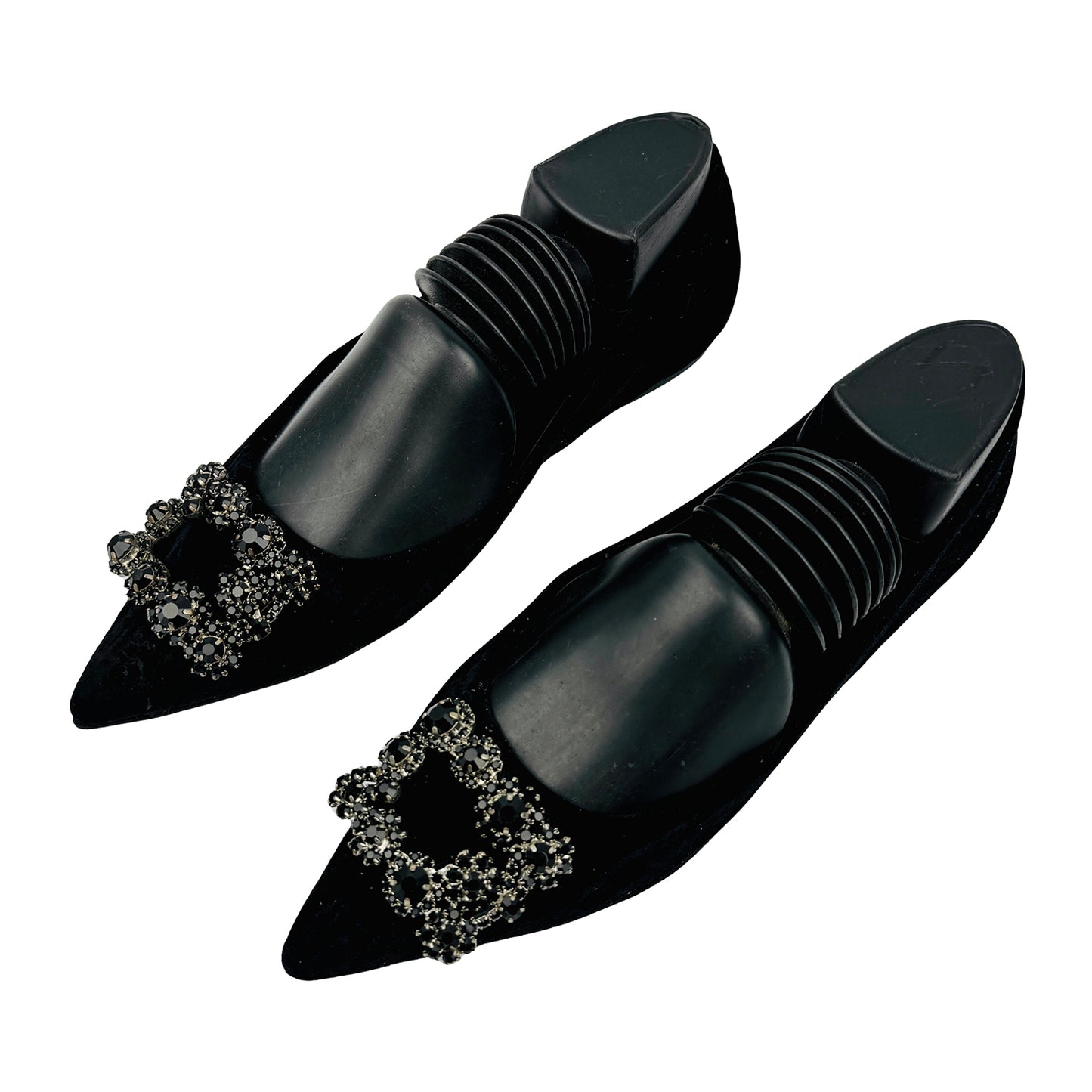 Roger Vivier Black Velvet Ballet Flats (Size 39)
