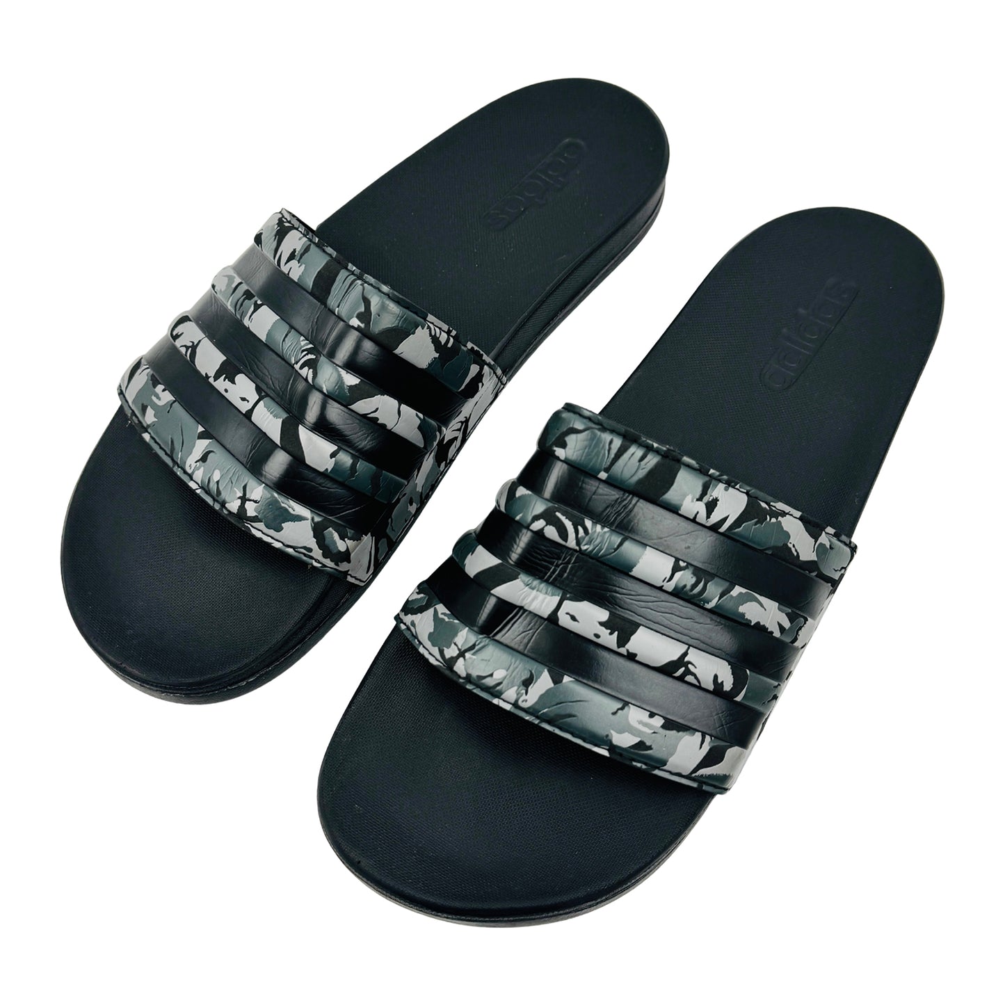 Adidas Men's Adilette 'Grey Camo' Slides (Size 44.5) - FZ1755
