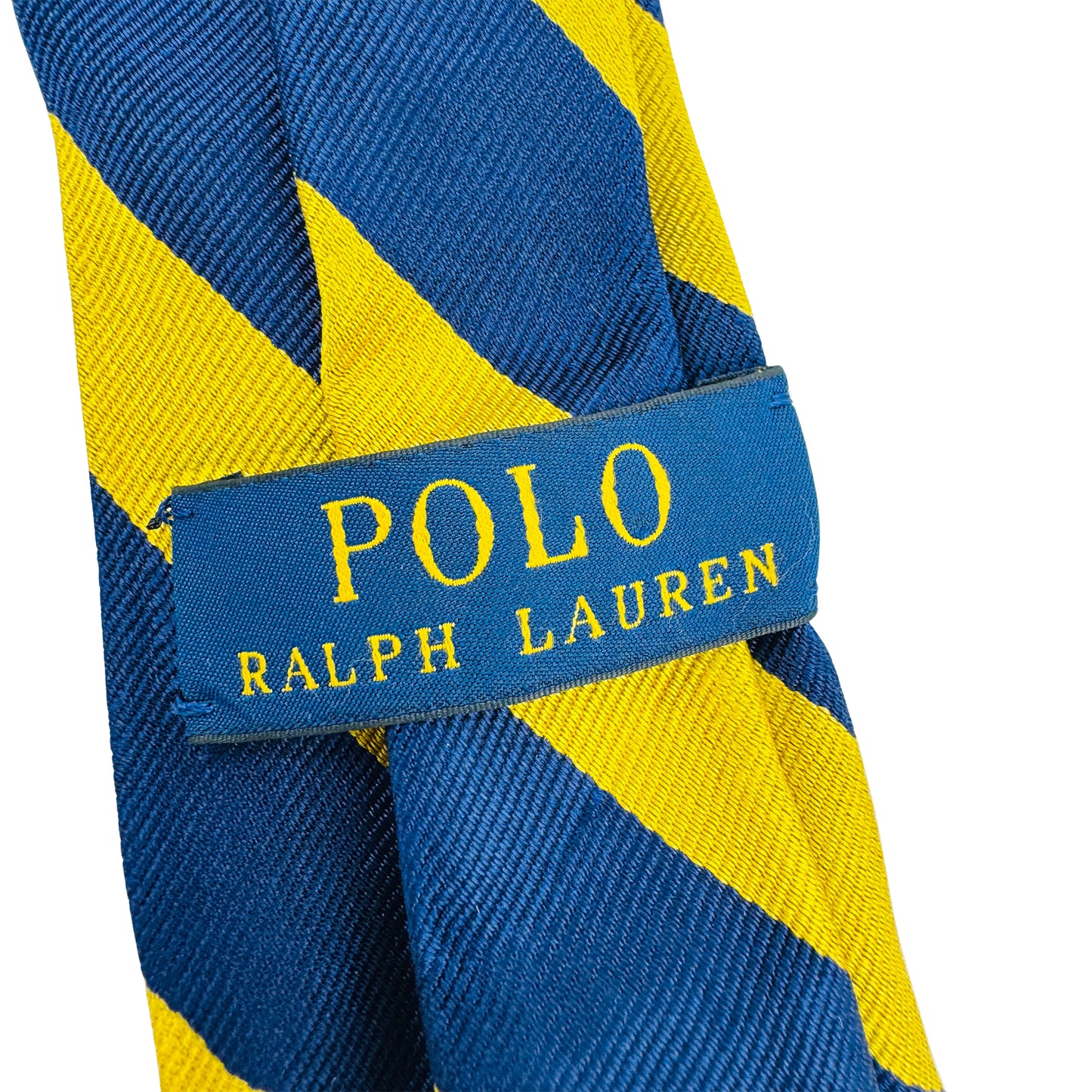 Ralph Lauren Polo Yellow 'Diagonal Stripes' Tie (Size Regular)