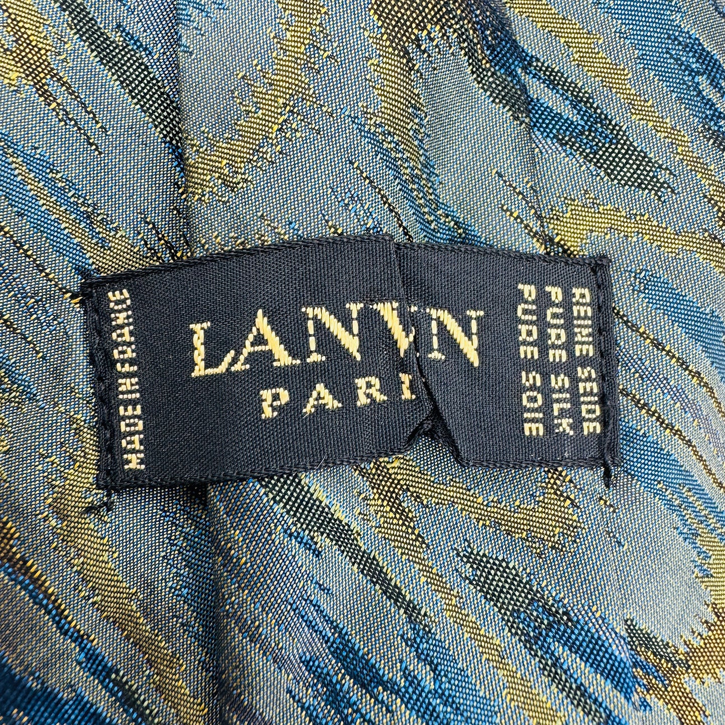 Lanvin Grey 'Abstract Pattern' Silk Tie (Size Regular)