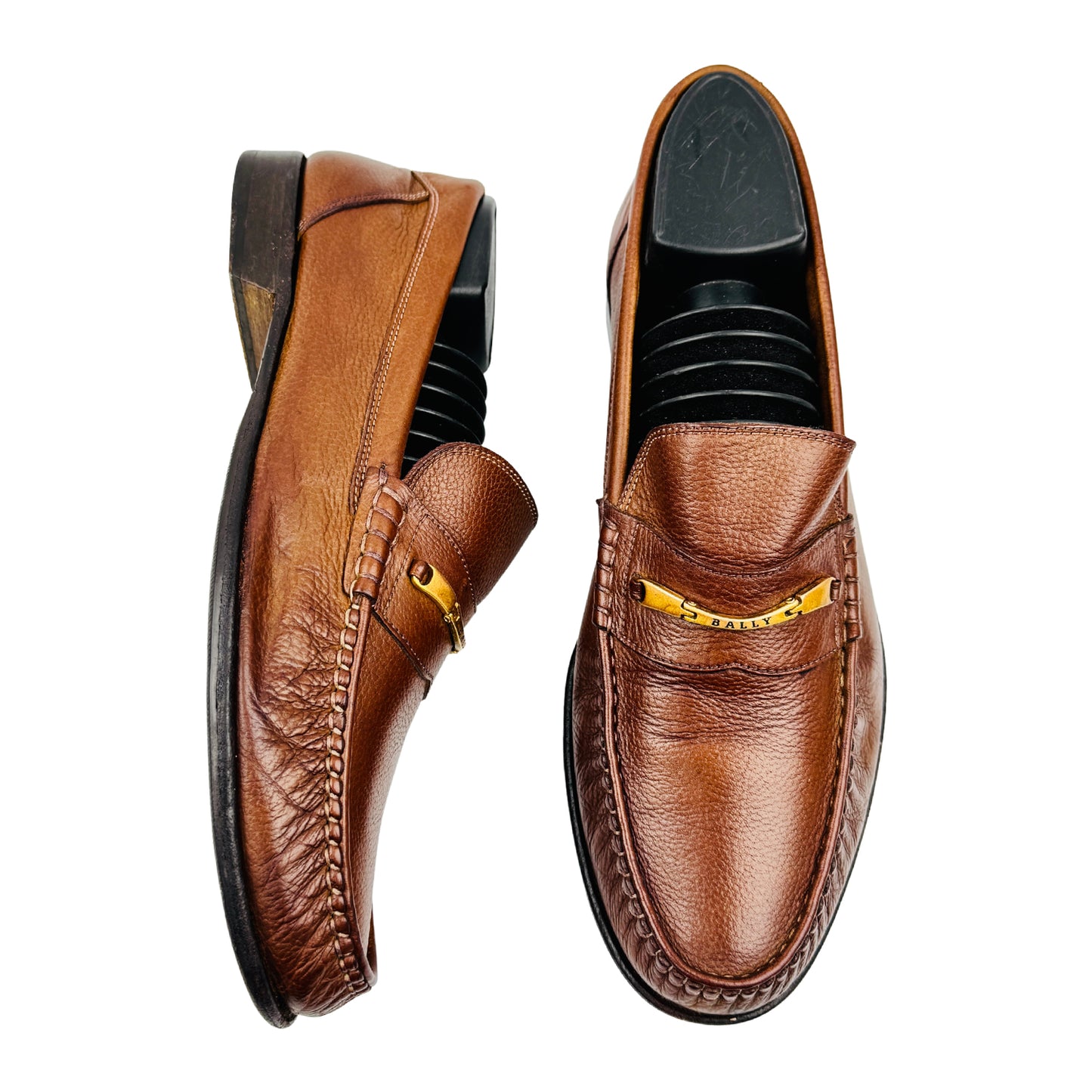 Bally Men's Brown leather Swiss Made Loafers (Size 42)