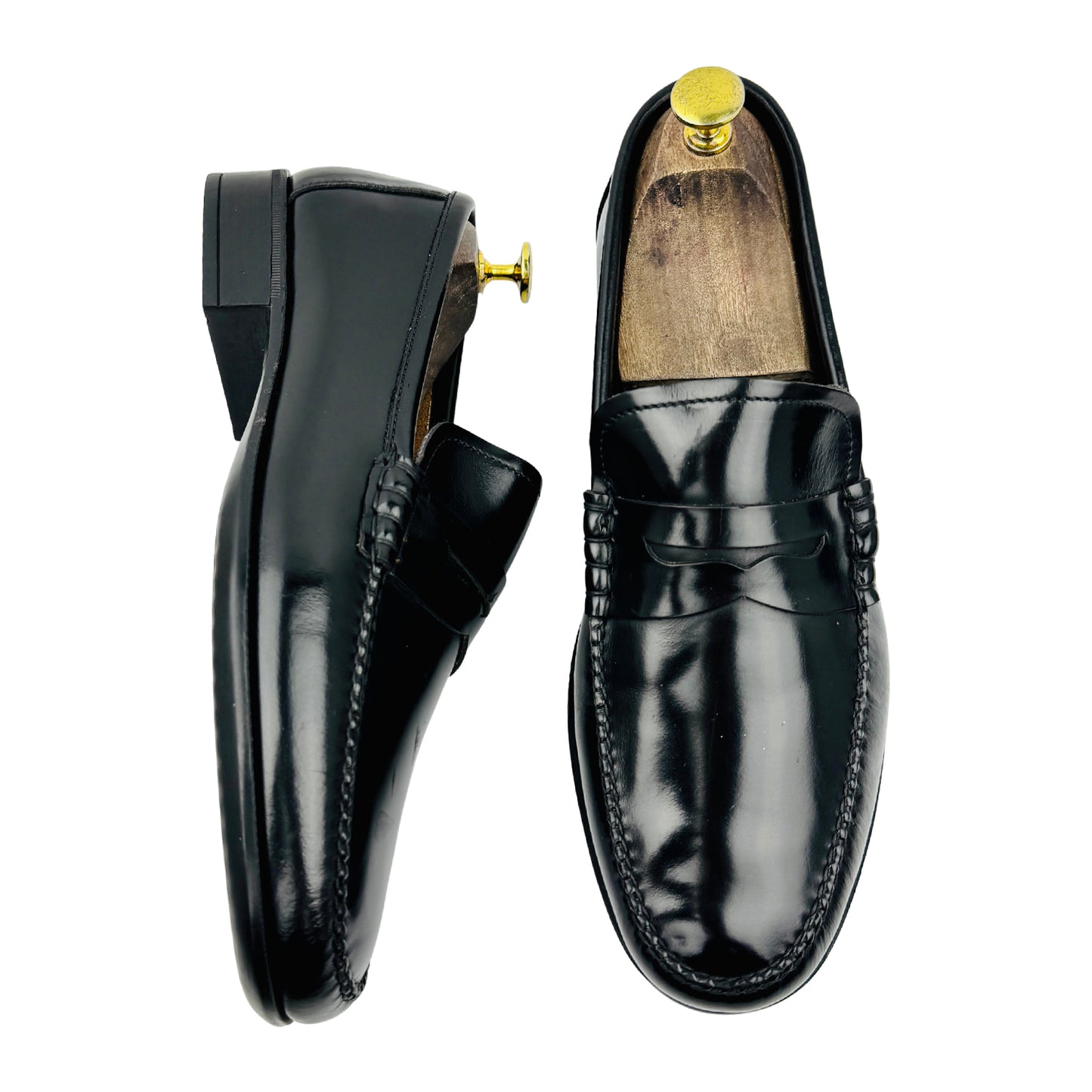 Emidio Tucci Men's Black Leather Loafers (Size 42.5)
