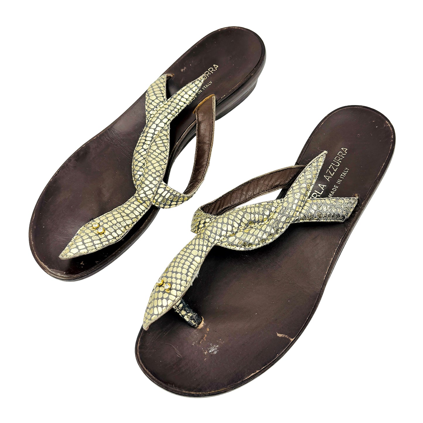 Perla Azzurra Women's Thong Sandal Slides (Size 37)