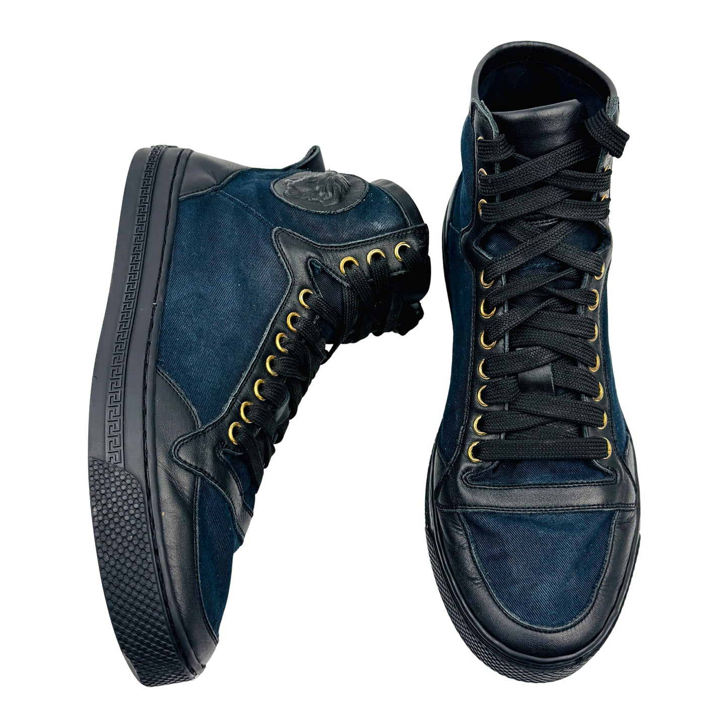 Versace Men's Tessuto-Vitello Sneakers (Size 40.5/41)