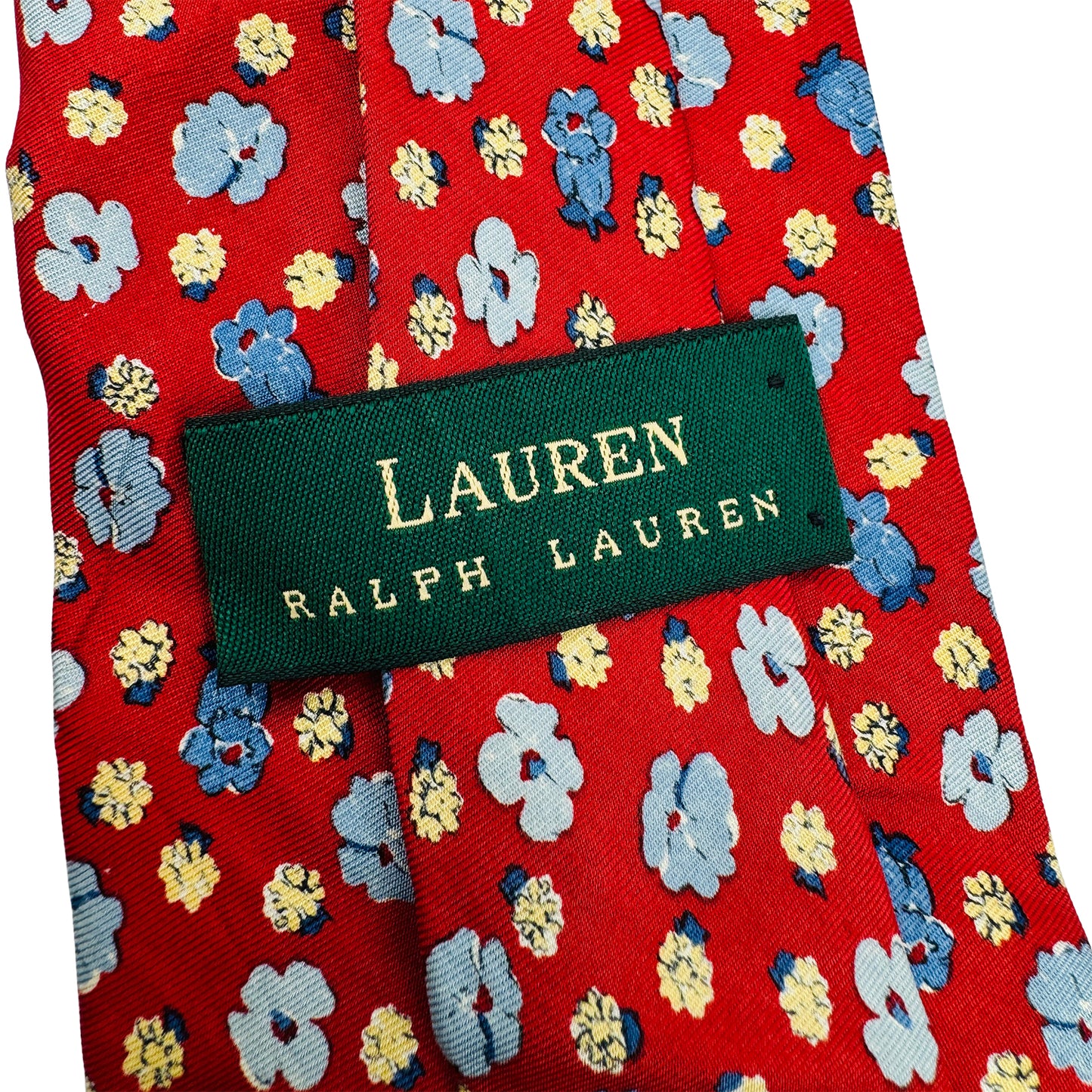 Ralph Lauren Red 'Floral Pattern' Tie (Size Regular)