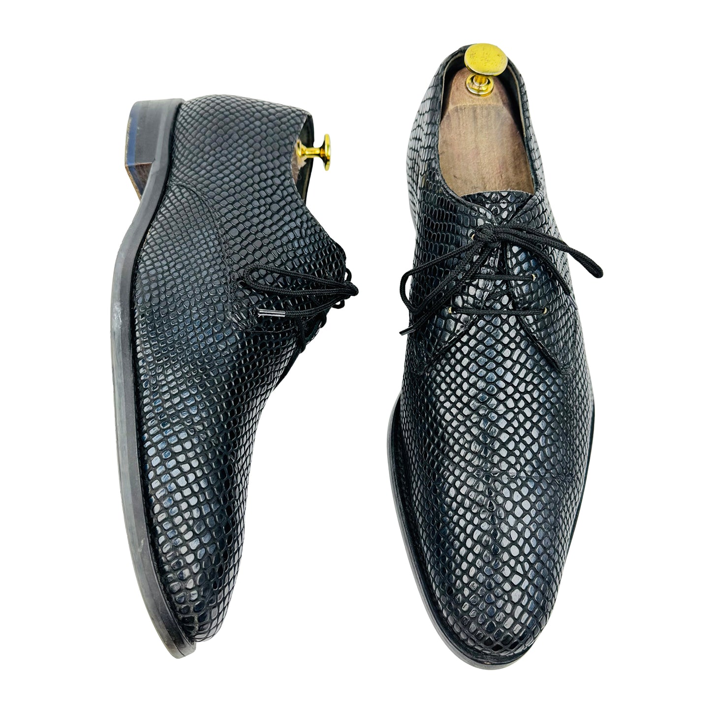 Floris van Bommel Exotic Reptile Embossed Derby Shoes (Size 42/42.5)