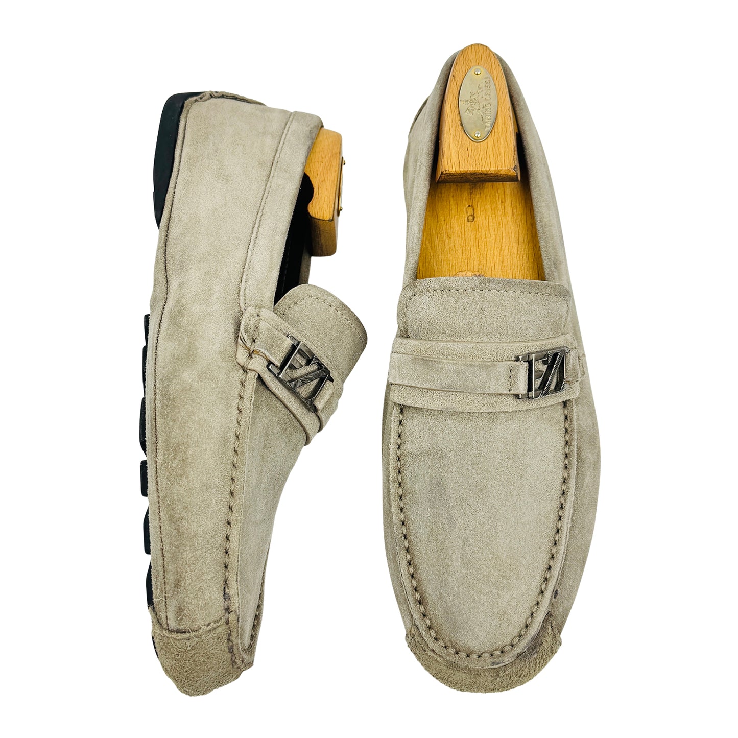 Ermenegildo Zegna Grey Driving Loafers (Size 42)