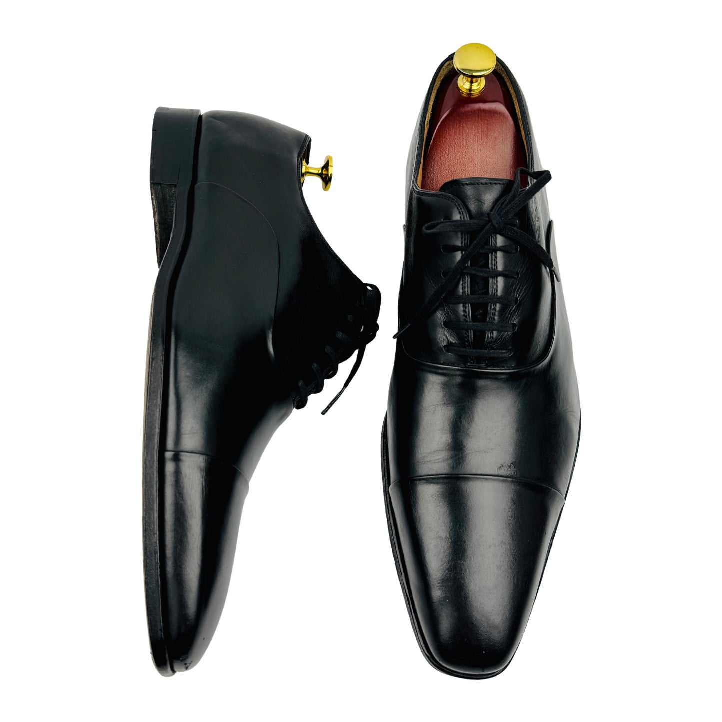 Magnanni Men's Corey Black Oxford shoes (Size 43.5) - 11676