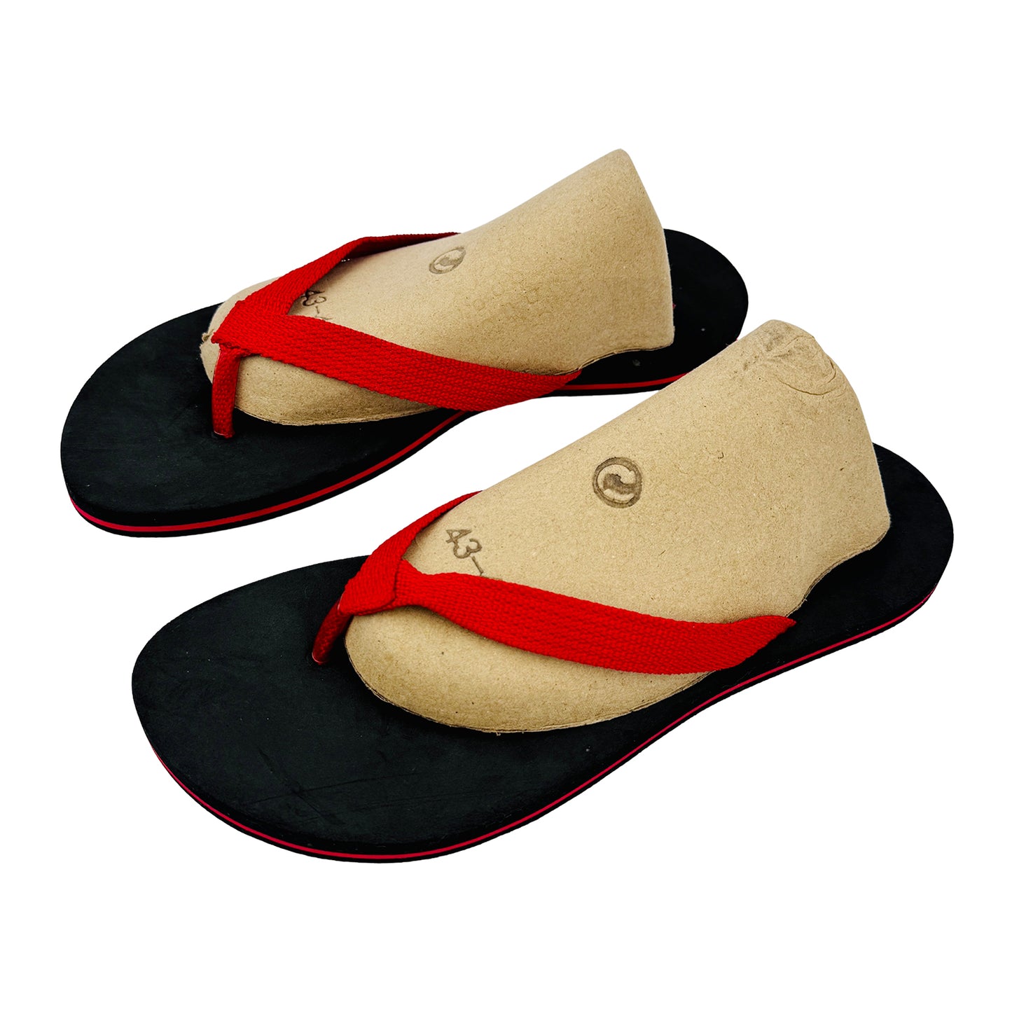 Hugo Boss Men's Red Black Flipflops (Size 42.5/43)