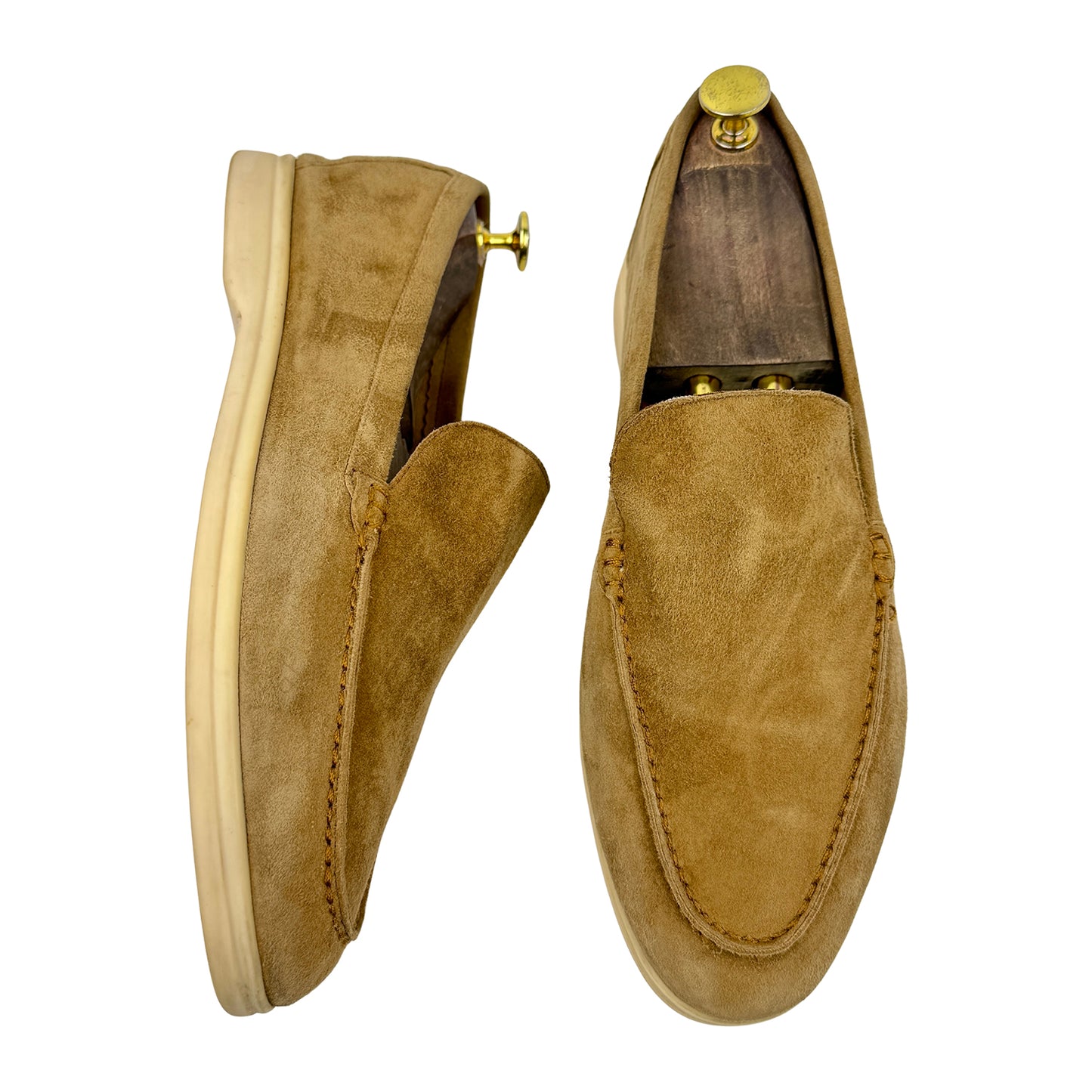 Loro Piana Summer Walk Brown Loafers (Size 42)