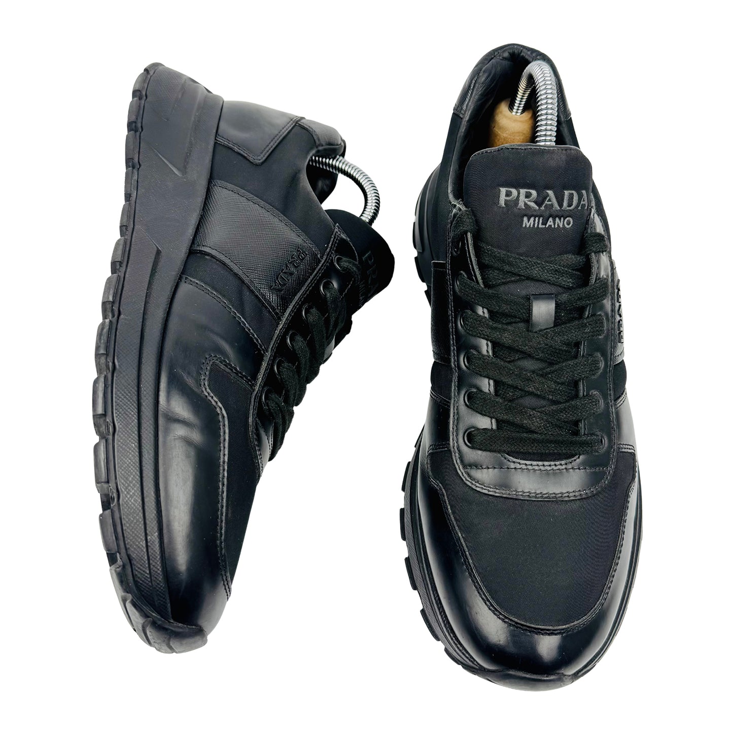 Prada Prax 01 Black Re-Nylon Sneakers (Size 42.5)