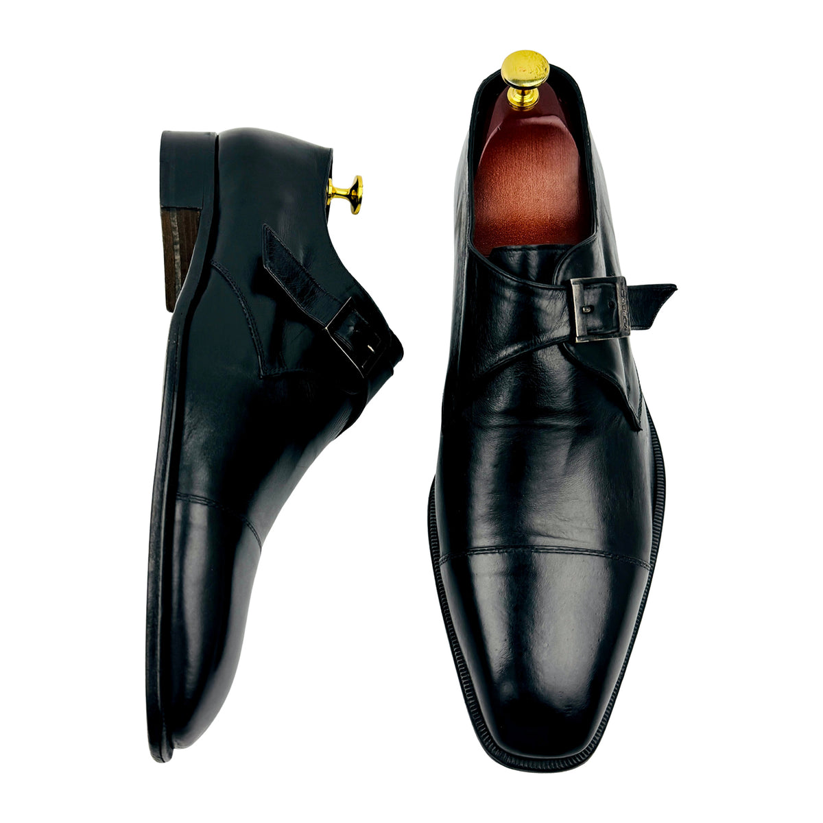 Moreschi Single Monk Strap Cap-Toe Shoes (Size 44/44.5)