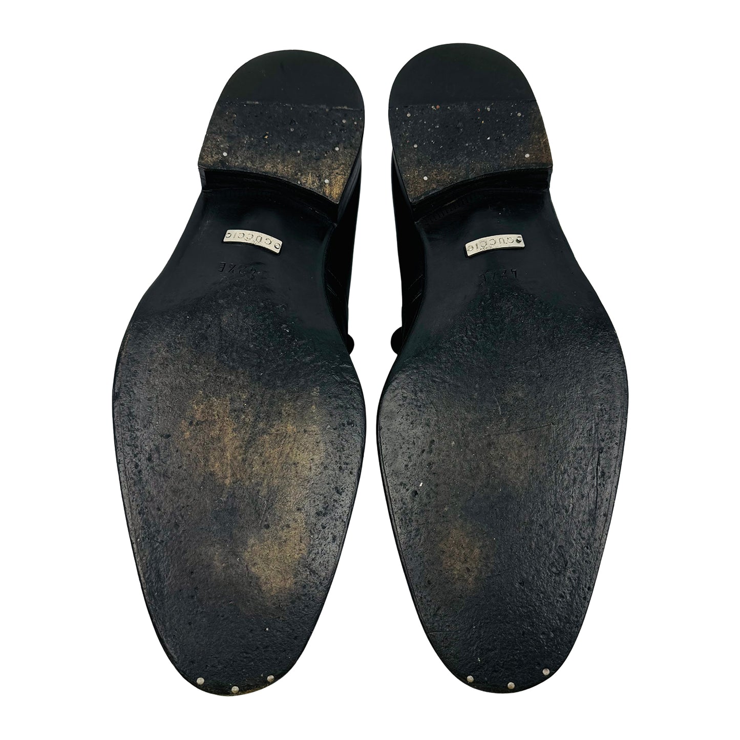 Gucci Men's Black Horsebit Loafers (Size 43/43.5) - 114418