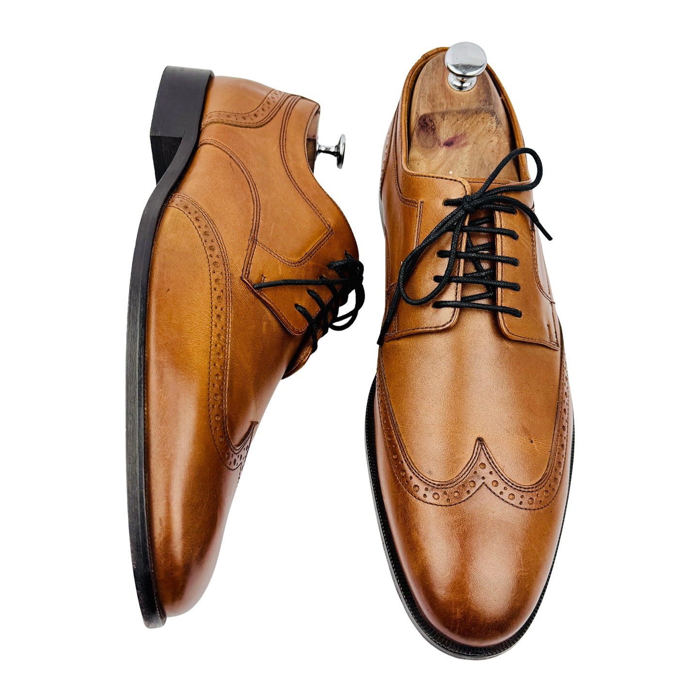 Johnston & Murphy Brown Wingtip Dress Shoes (Size 45/45.5) - 59 1076
