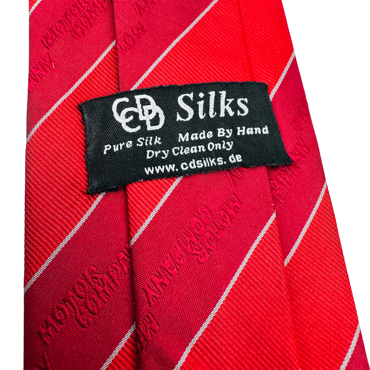 CD Silks Burgundy Diagonal Stripes Tie (Size Regular)
