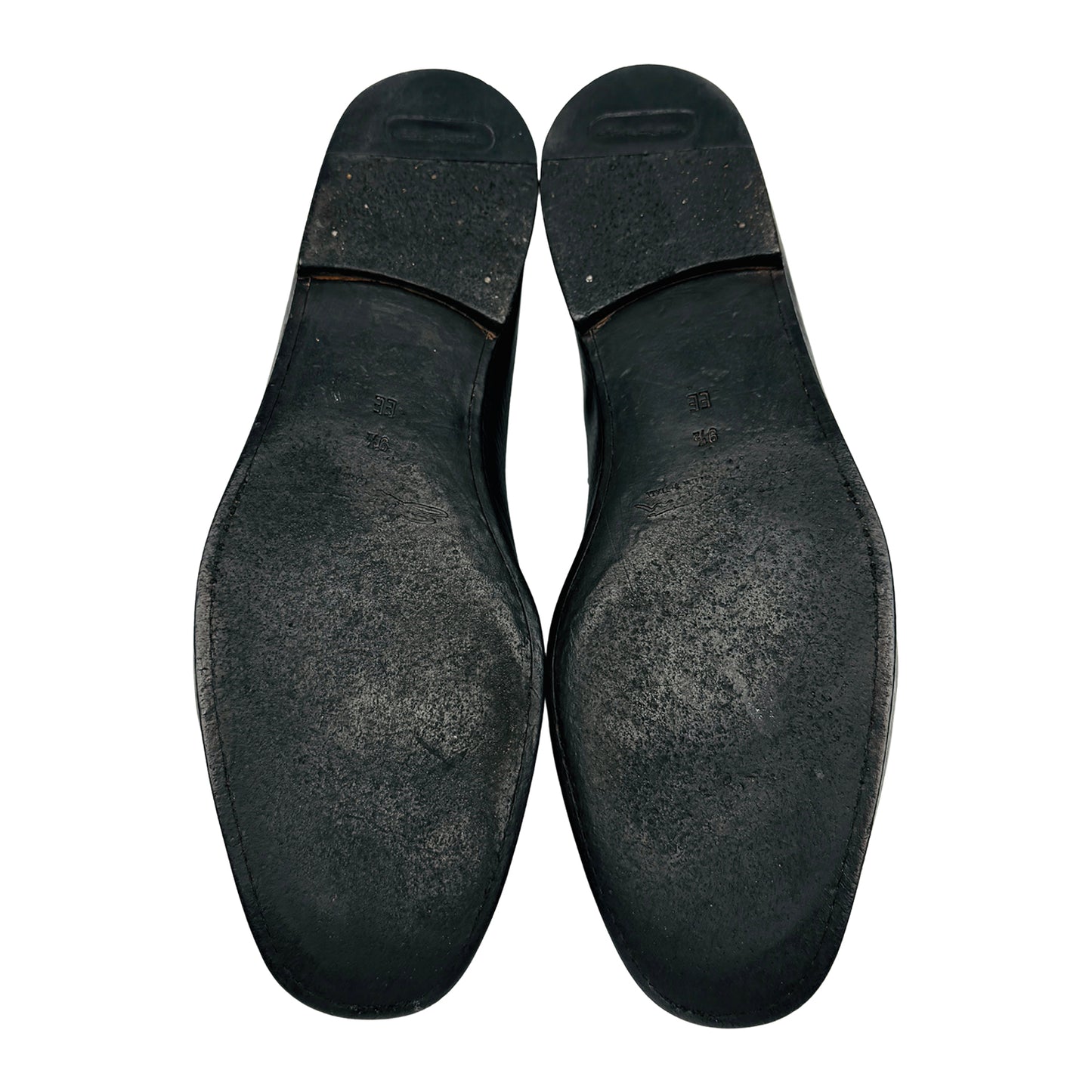 Santoni Men's Black Leather Loafers (Size 43/43.5)